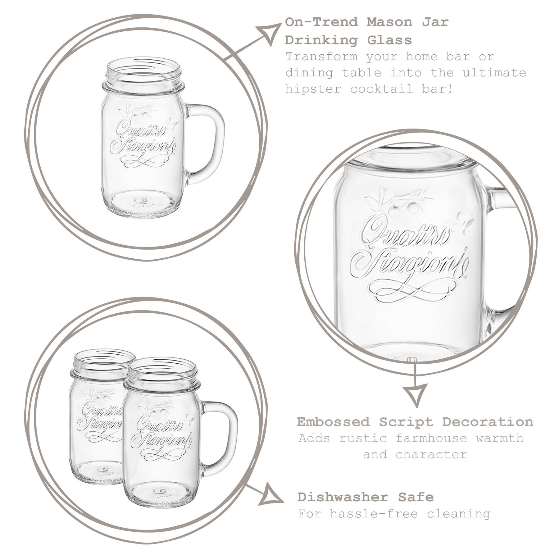 415ml Quattro Stagioni Mason Jars - Pack of Six