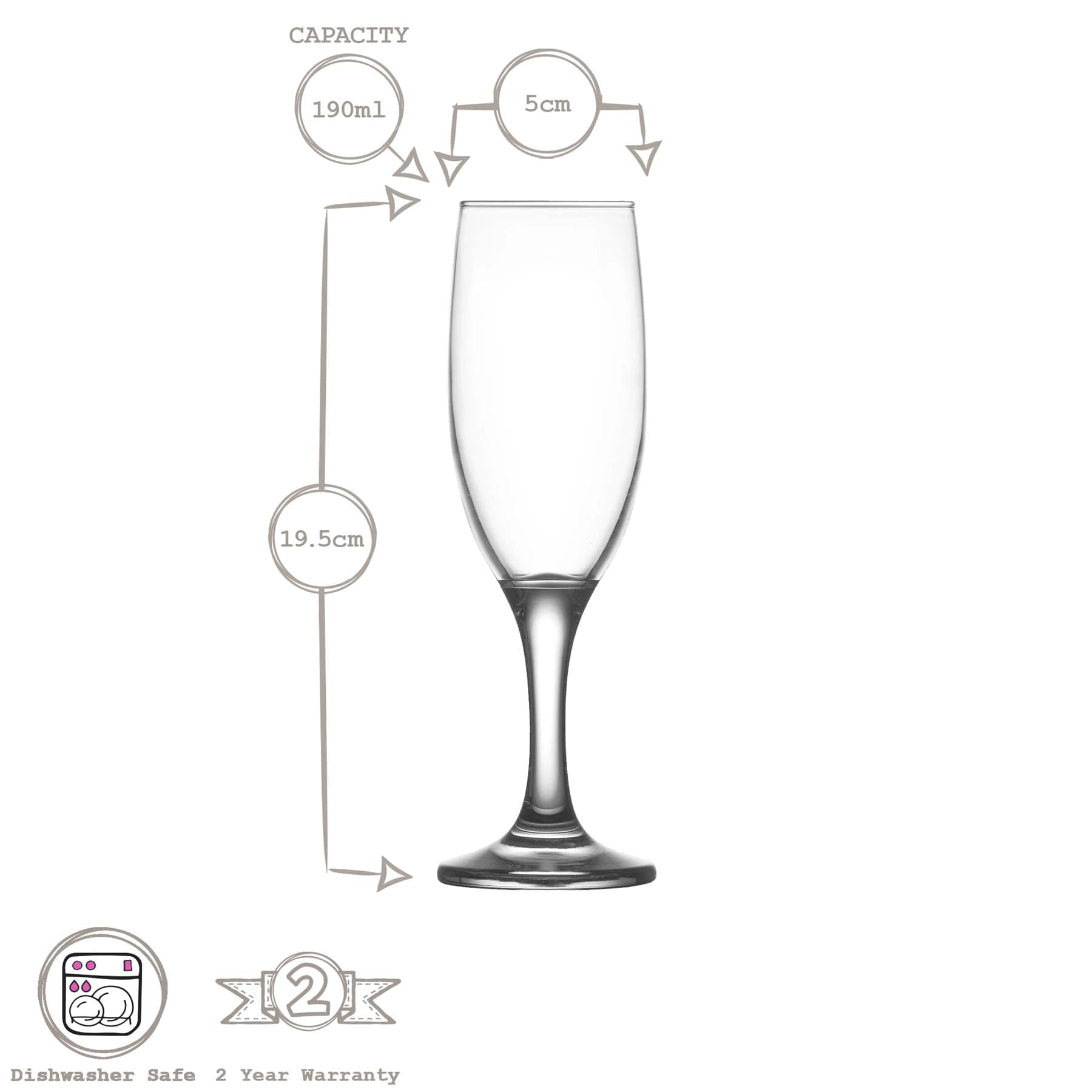 190ml Misket Champagne Flutes - Pack of Six