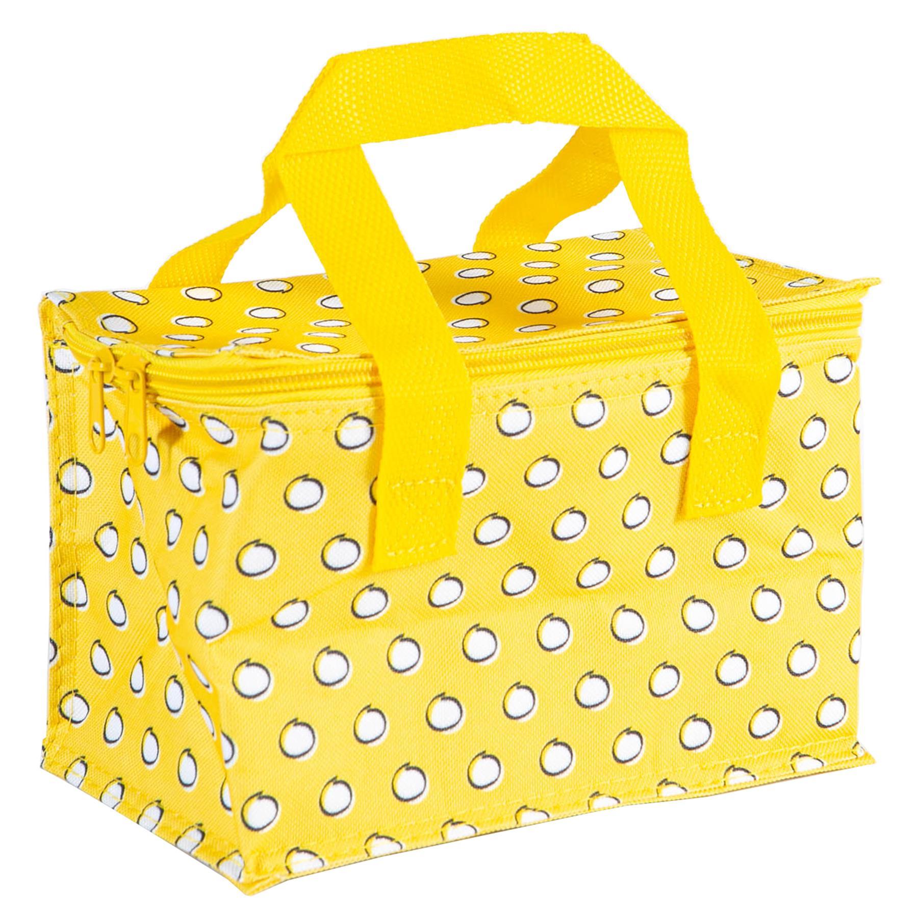 Mustard Polka Insulated Lunch Bag
