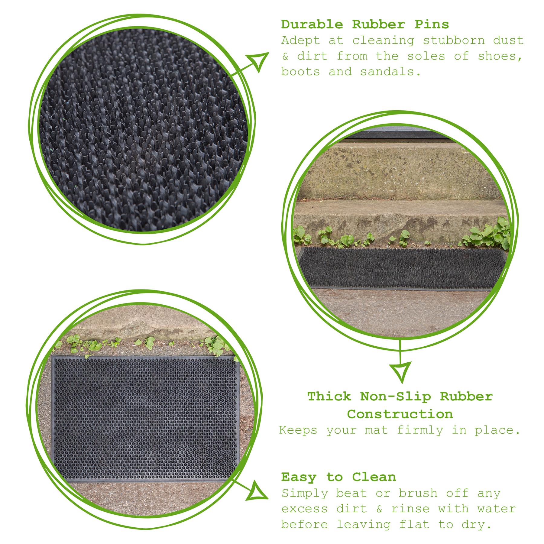 60cm x 40cm Classic Heavy Duty Rubber Door Mat