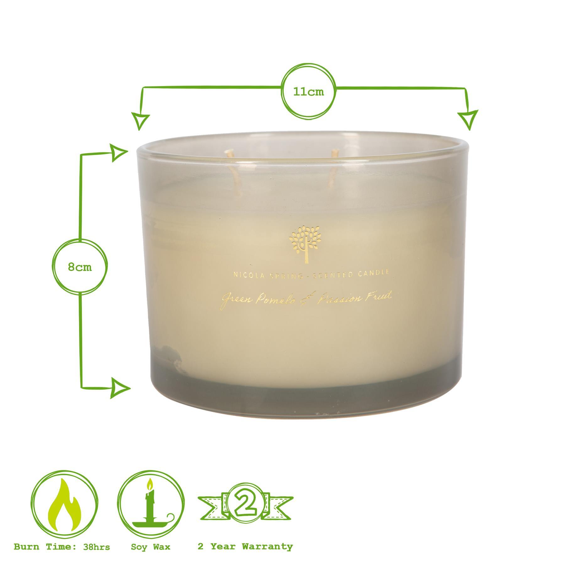 350g Double Wick Green Pomelo & Passion Fruit Soy Wax Scented Candle