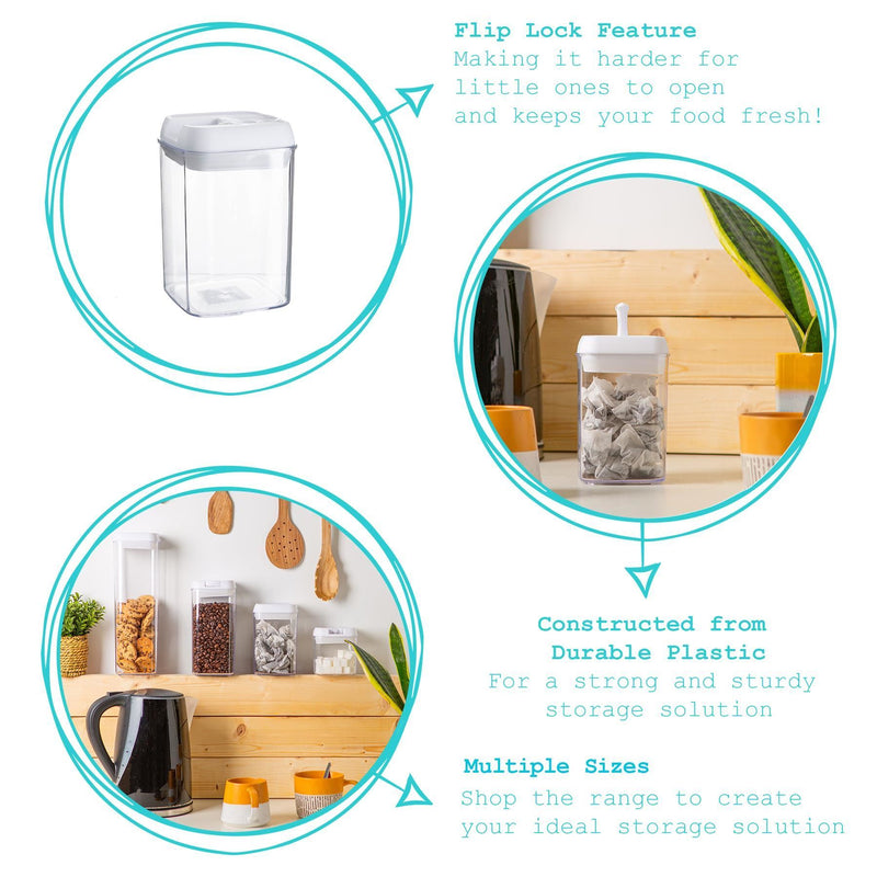 800ml Flip Lock Plastic Food Storage Container - By Argon Tableware