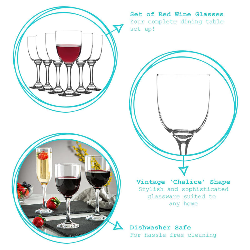365ml Campana Wine Glasses - Pack of Six - By Argon Tableware