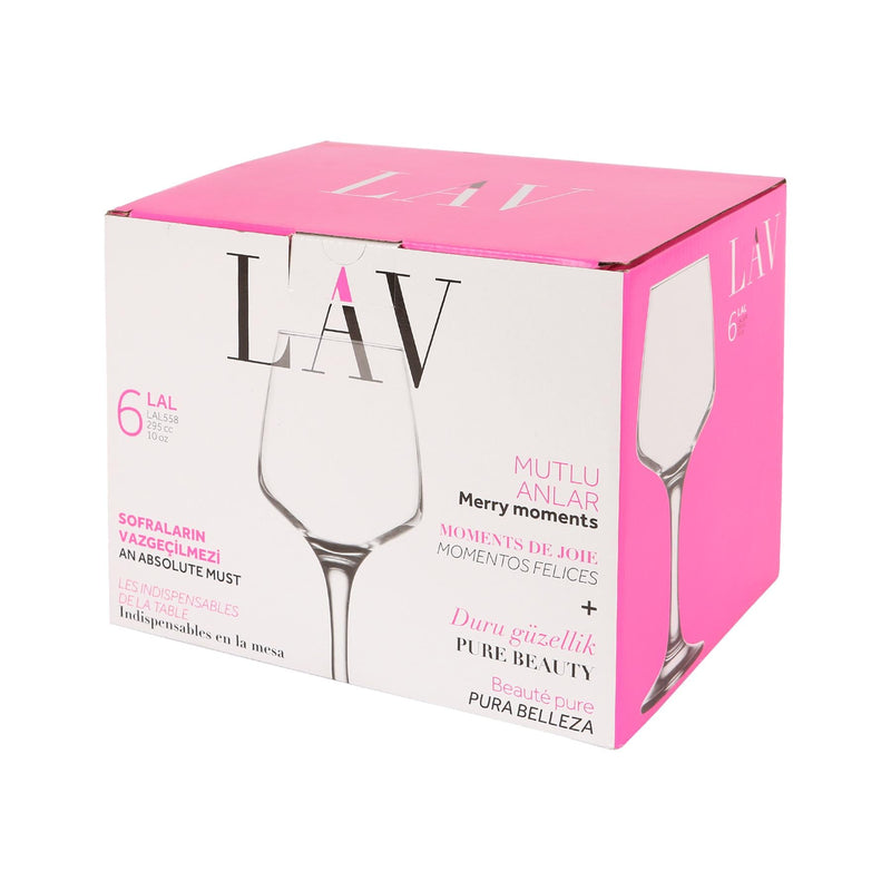 295ml Lal Wine Glasses - Pack of Six - By LAV