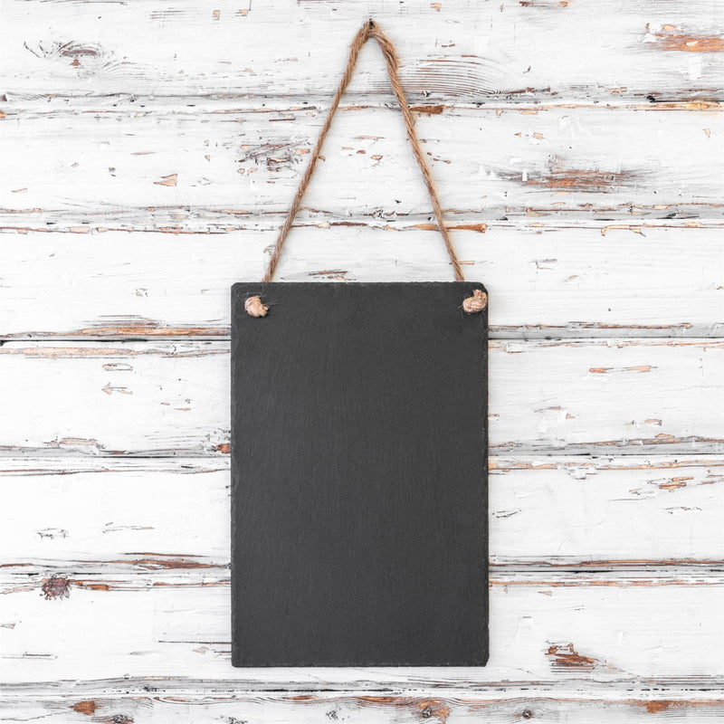 20cm x 30cm Rectangle Slate Hanging Notice Board - By Nicola Spring