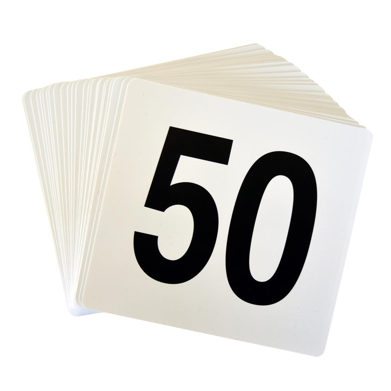 Plastic Table Numbers - 1 to 50 - By Argon Tableware