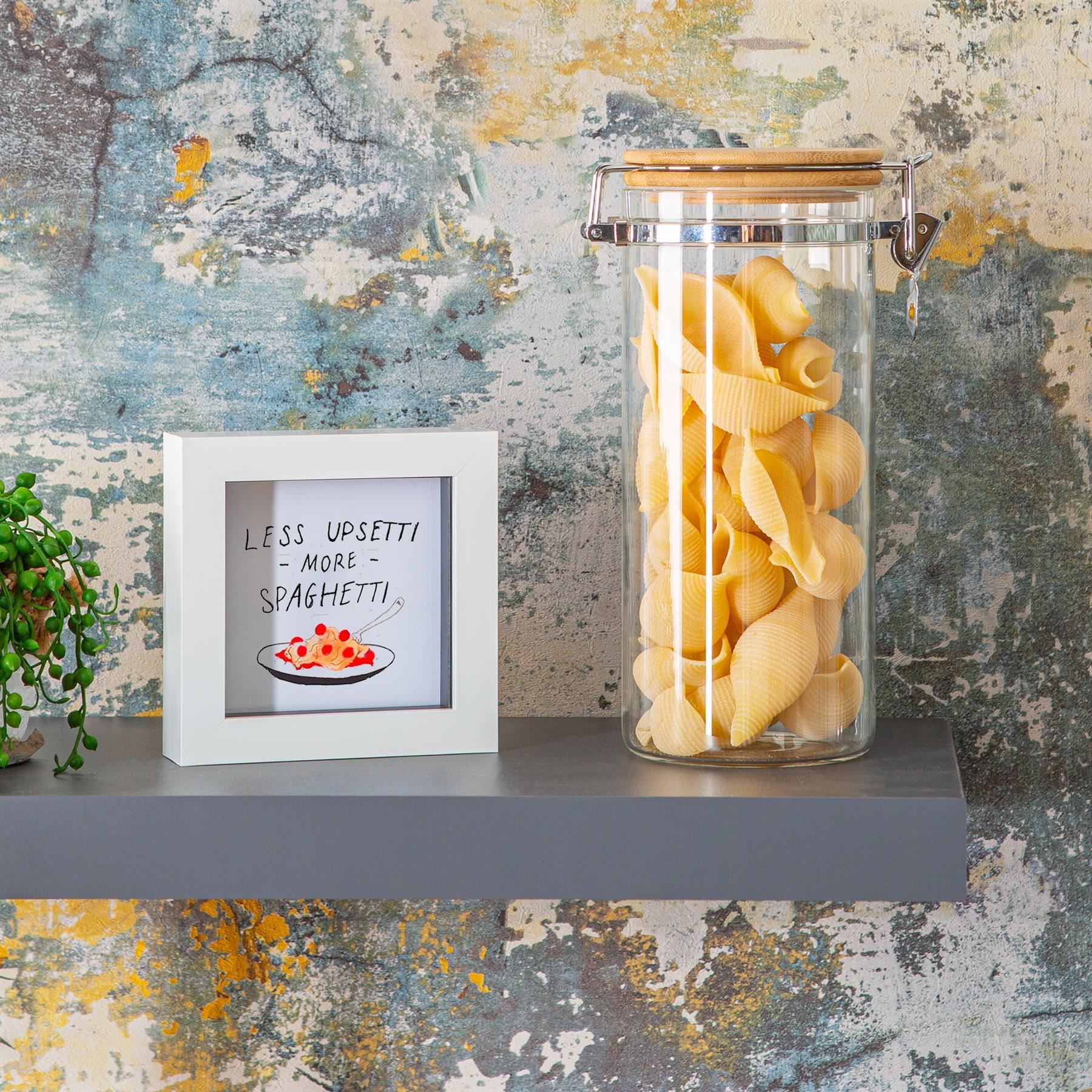 1.4L Glass Storage Jar with Wooden Clip Lid