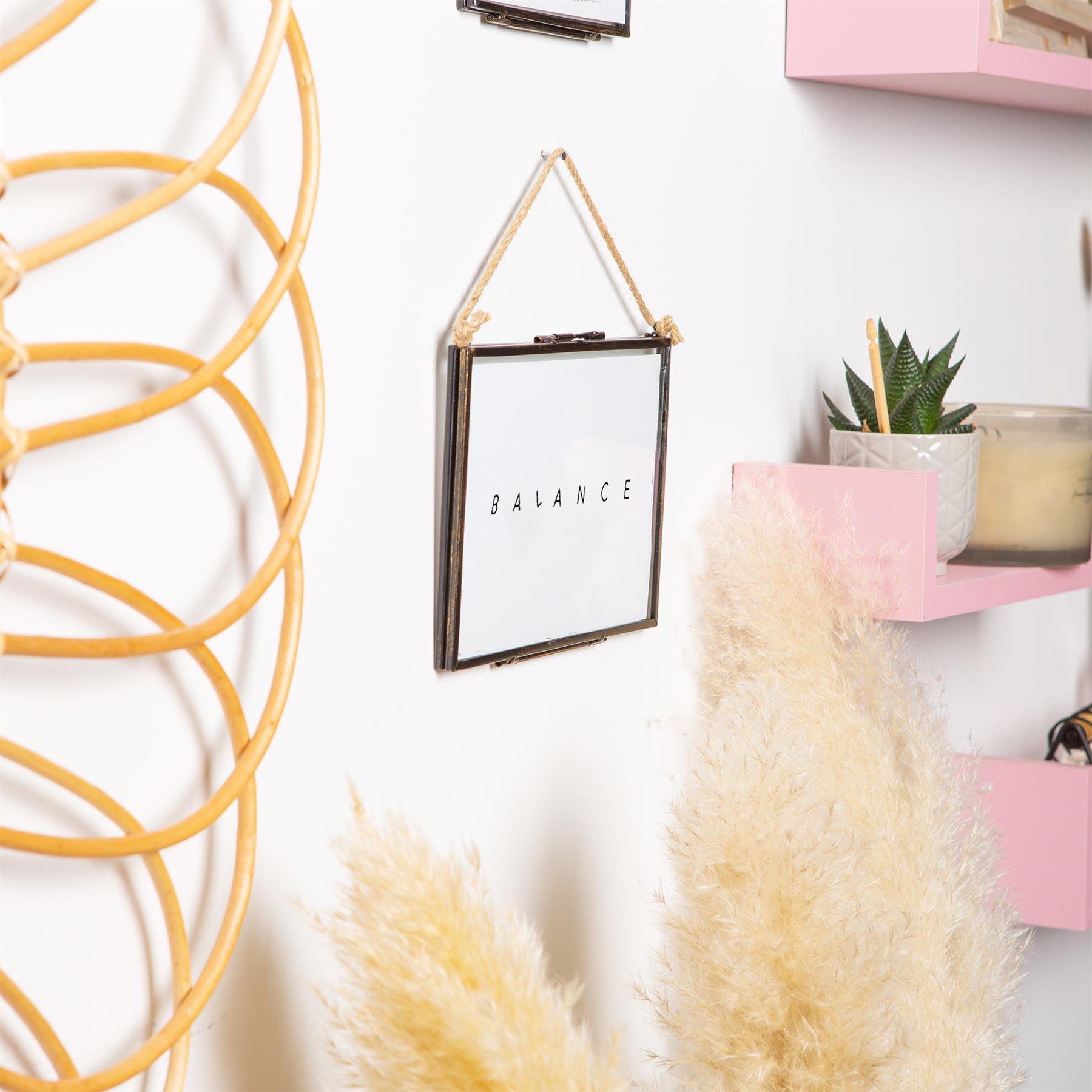 7" x 5" Black Hanging Metal Photo Frame