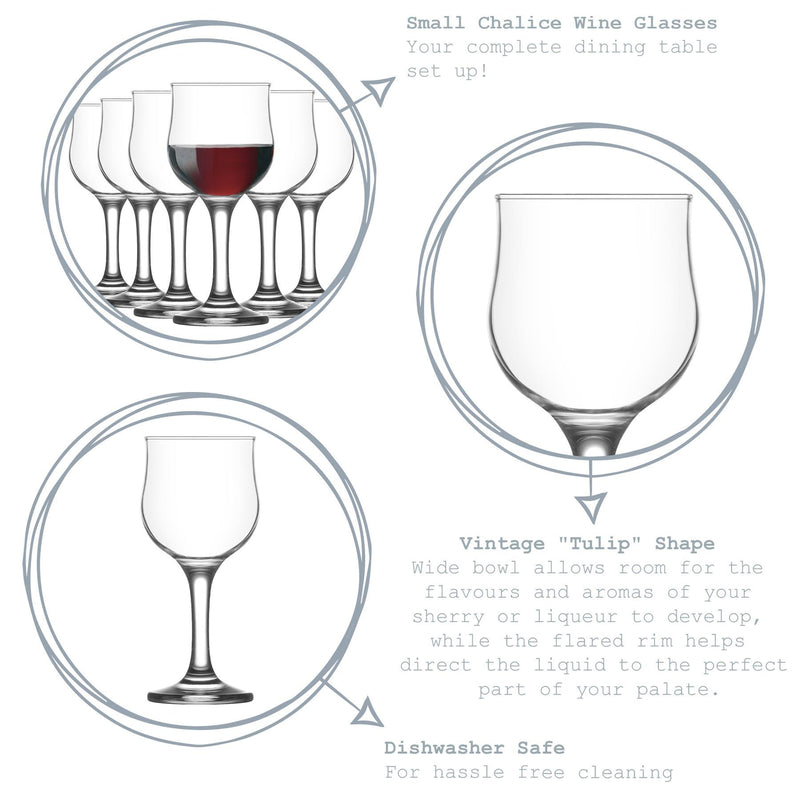 200ml Nevakar Wine Glasses - Pack of Six - By LAV