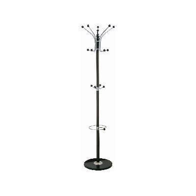 Black 14 Hook Coat Rack with Umbrella Holder - By Ashley