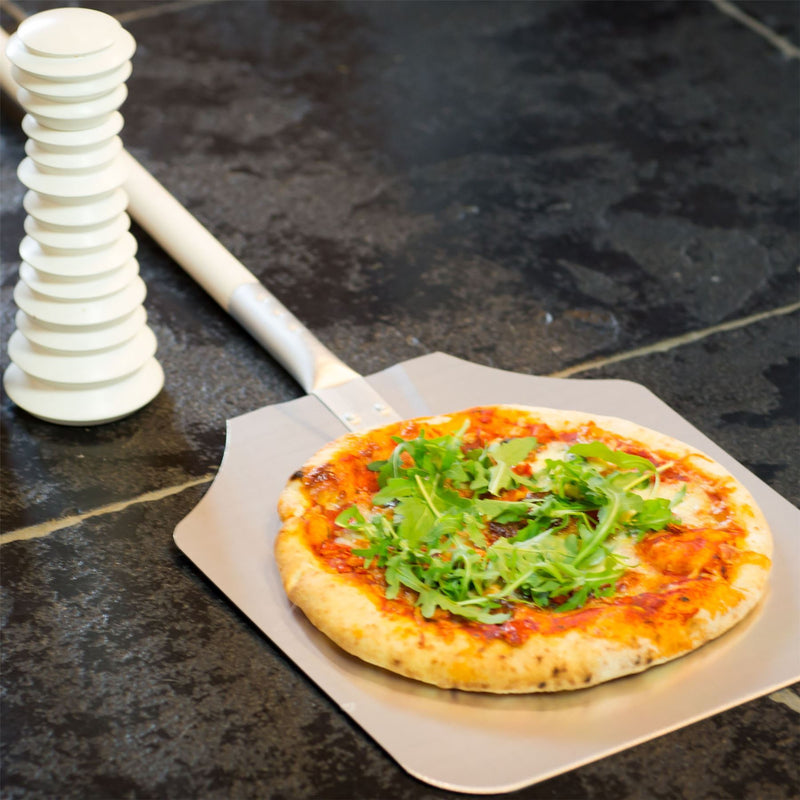 12" Aluminium Pizza Peel with 55.5cm Wooden Handle - By Argon Tableware