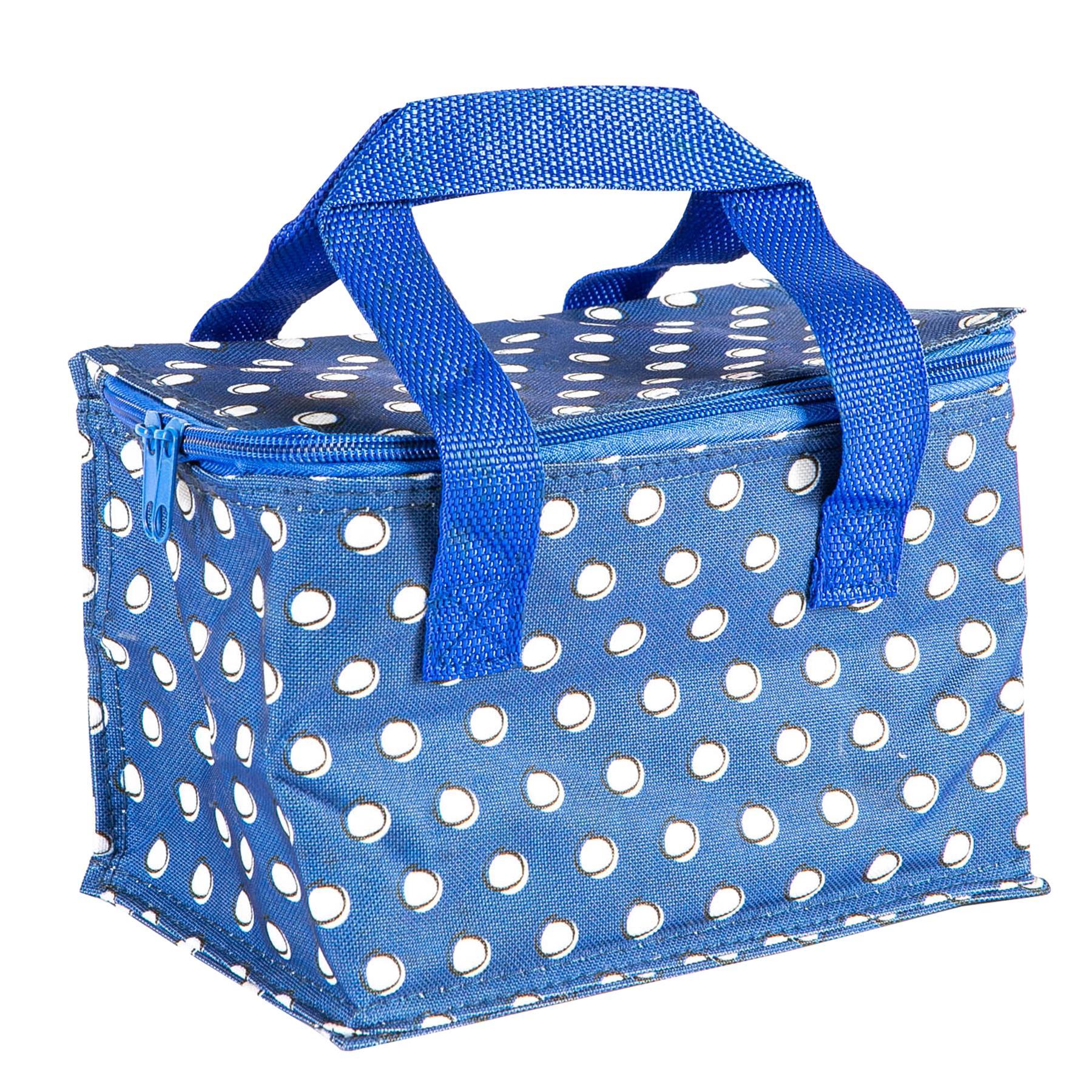 Blue Polka Insulated Lunch Bag