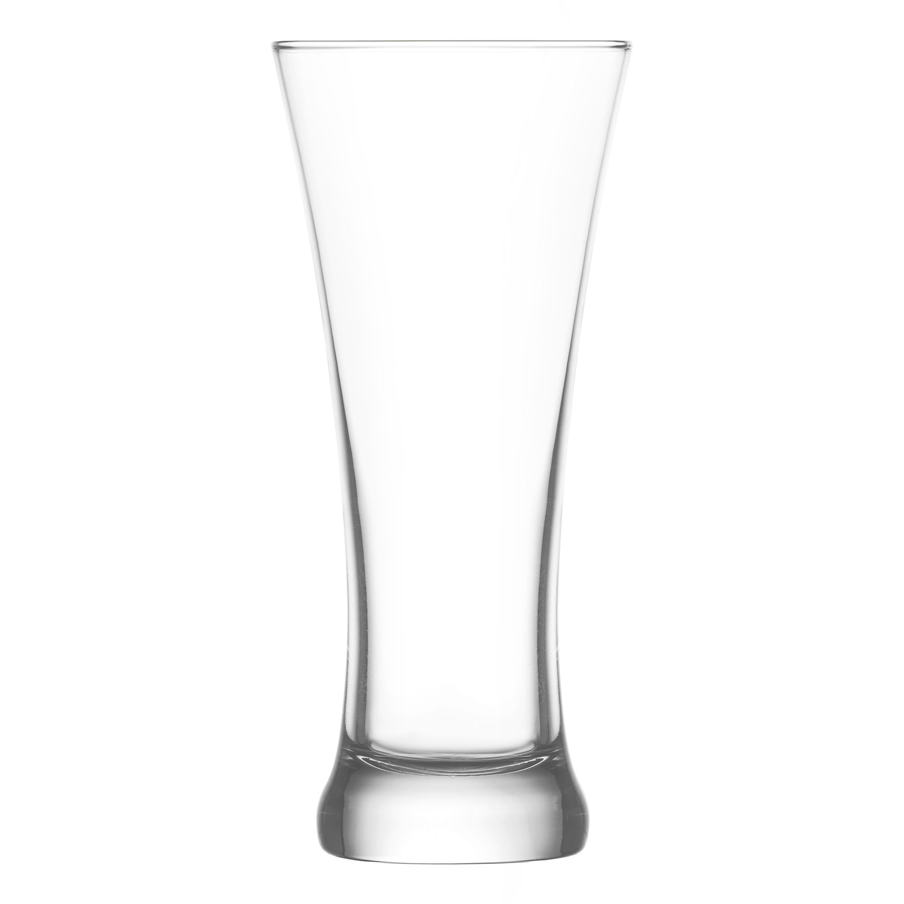 380ml Clear Sorgum Pilsner Beer Glasses - Pack of Six