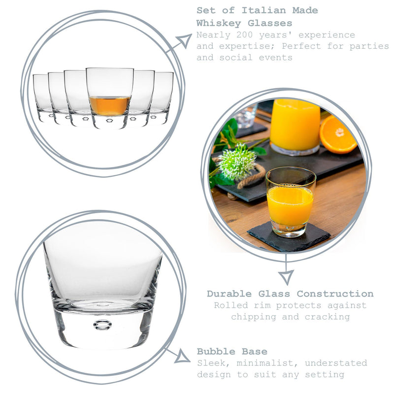 8pc Luna Glassware Set - By Bormioli Rocco