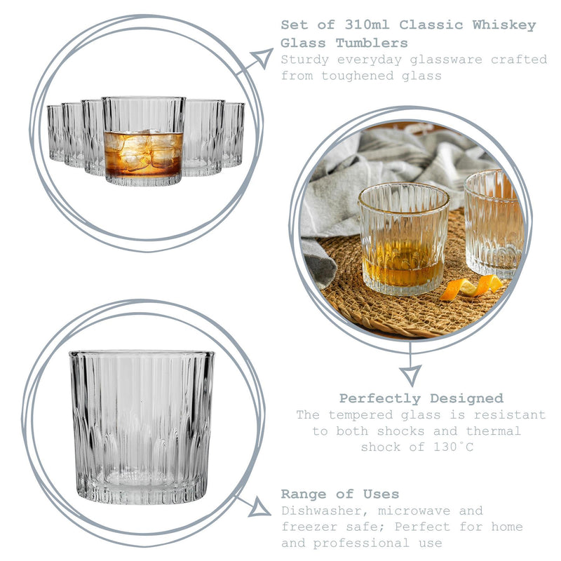 310ml Manhattan Whisky Glasses - Pack of Six - By Duralex
