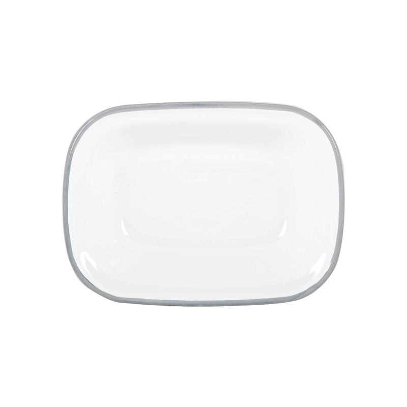 20cm White Enamel Pie Dish - By Argon Tableware