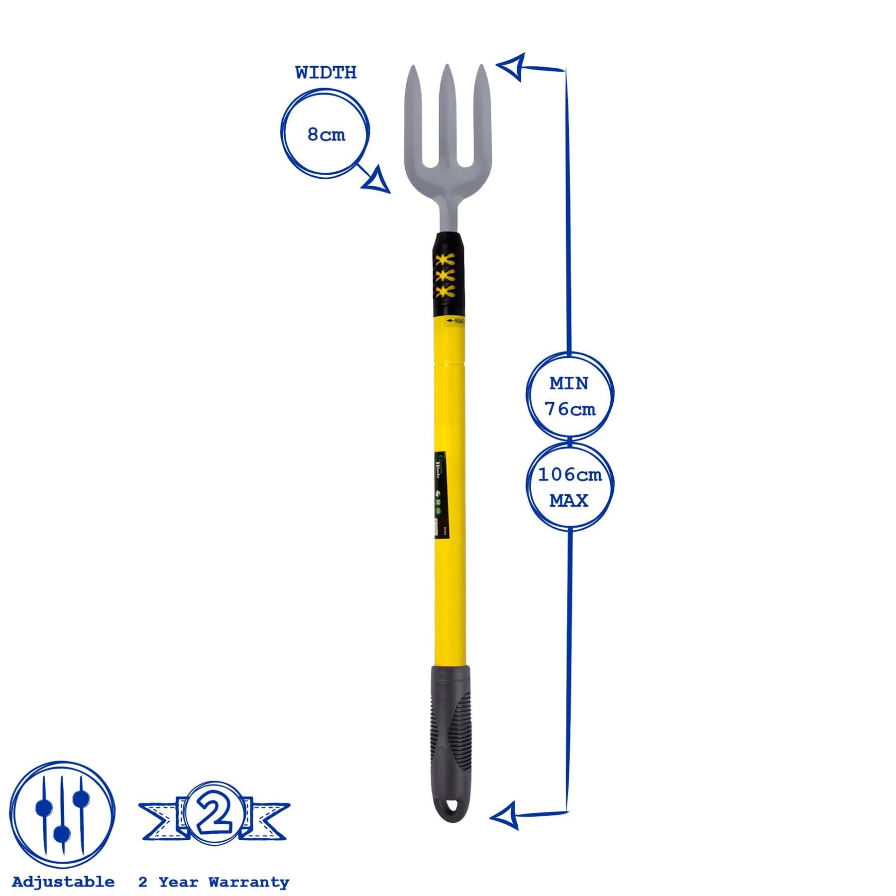 Telescopic Stainless Steel Garden Fork
