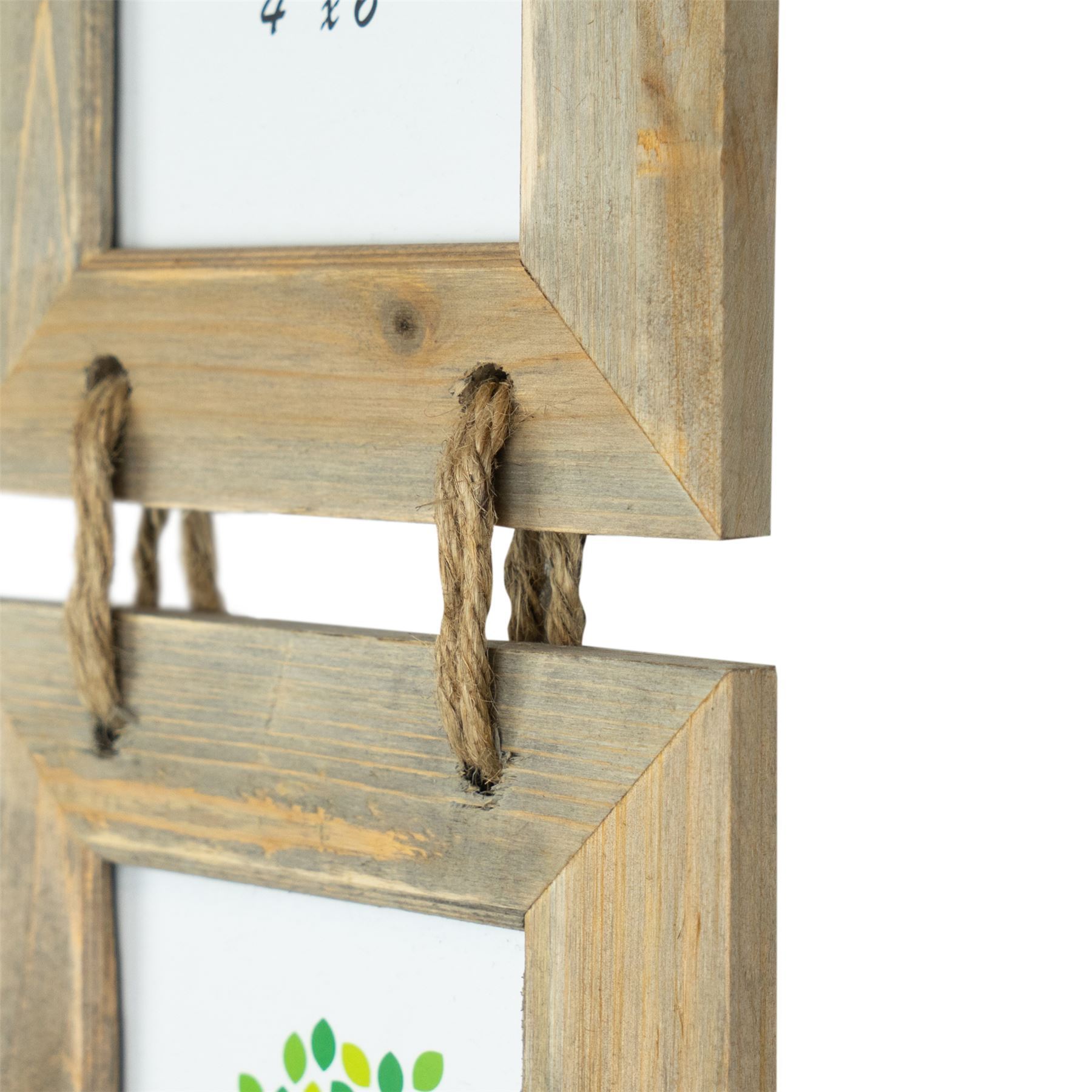 4" x 6" Wooden Hanging Triple Photo Frame