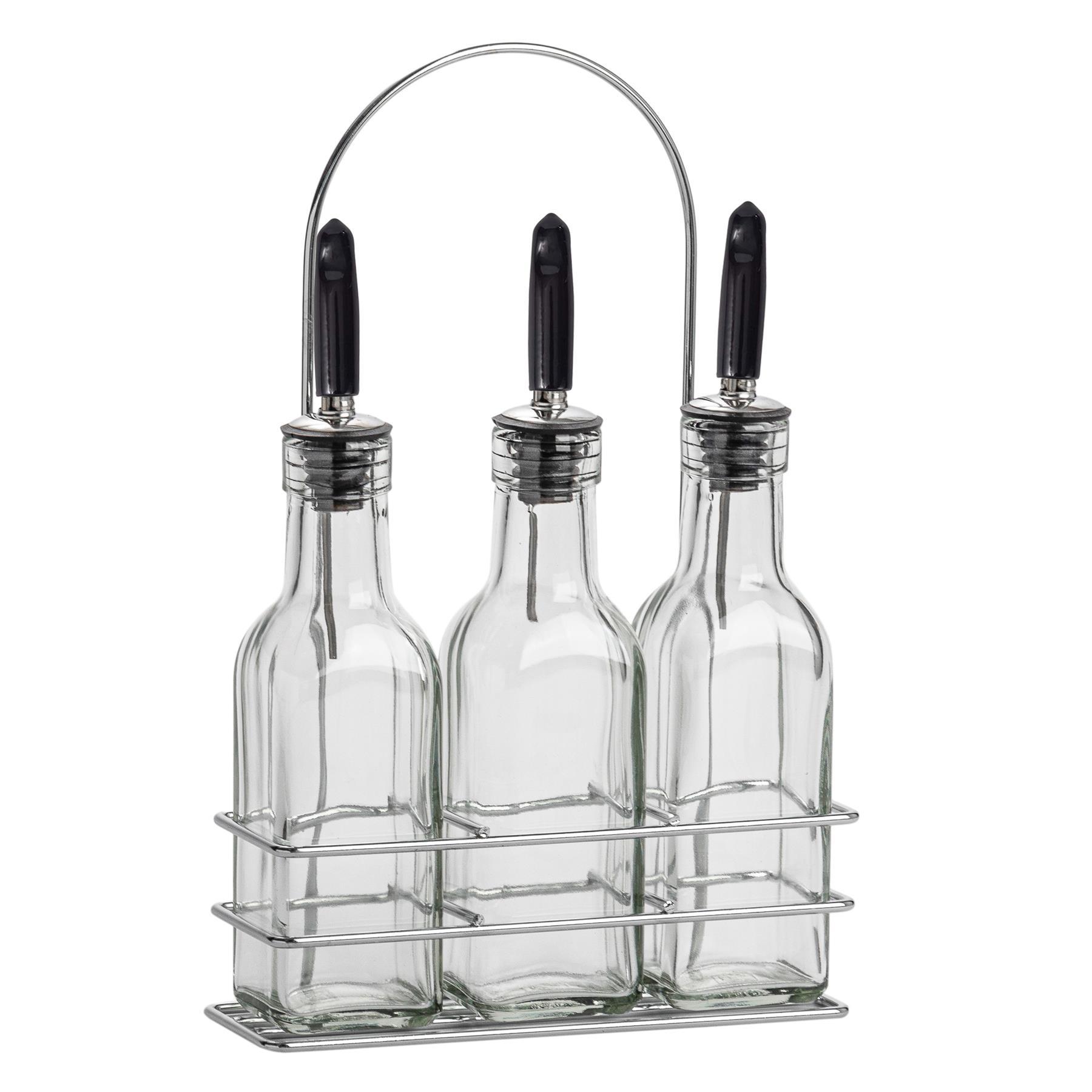 170ml Glass Olive Oil Pourer Bottles with Stand