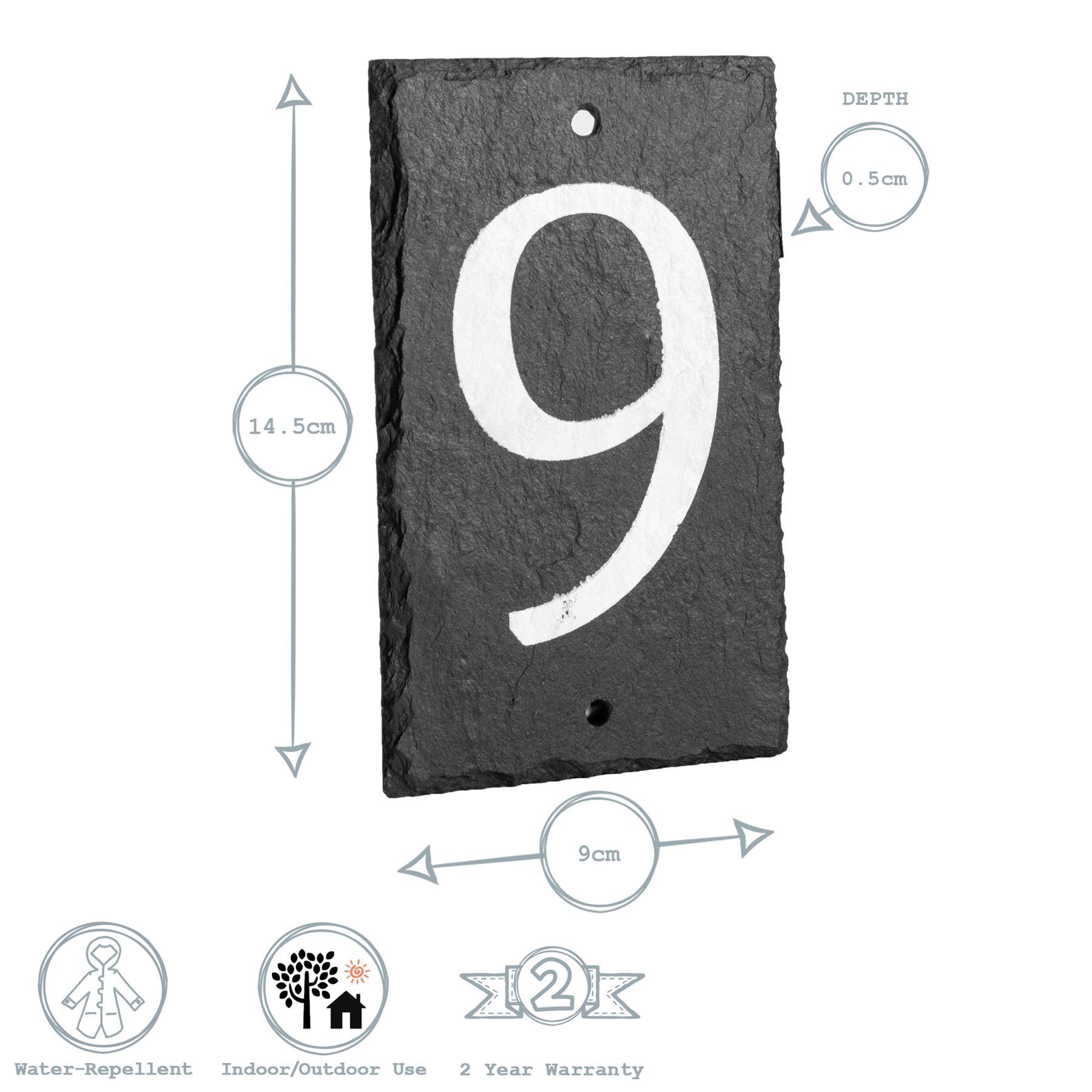 Number 9 Slate House Sign