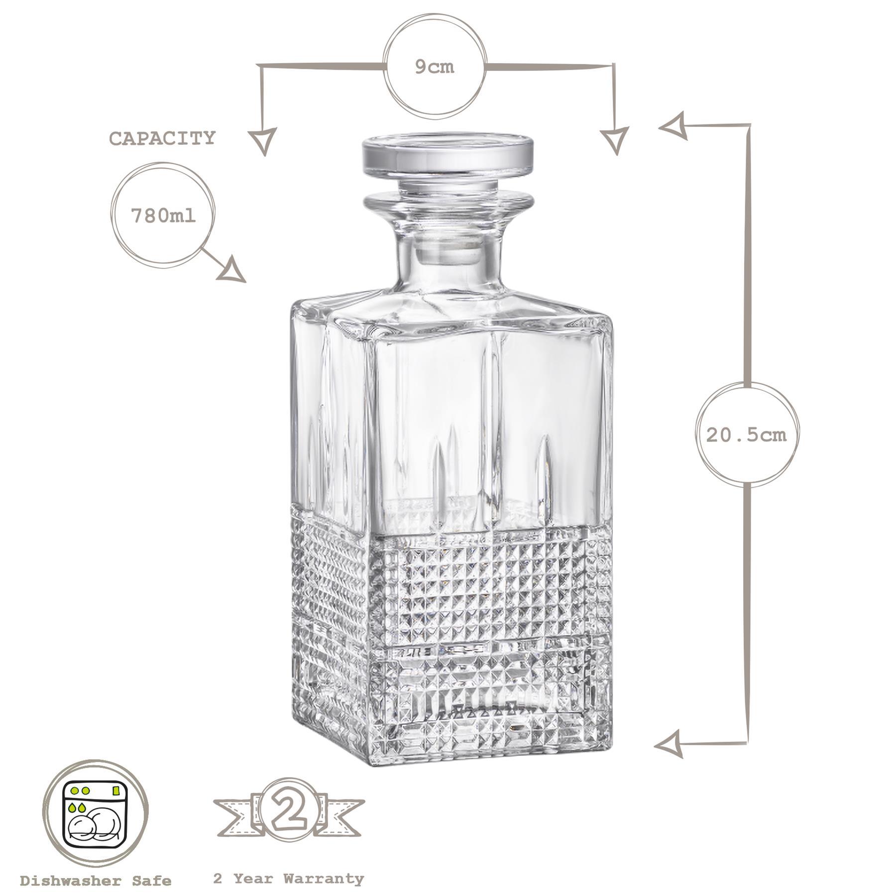 7pc Bartender Novecento Whisky Decanter & Glasses Set