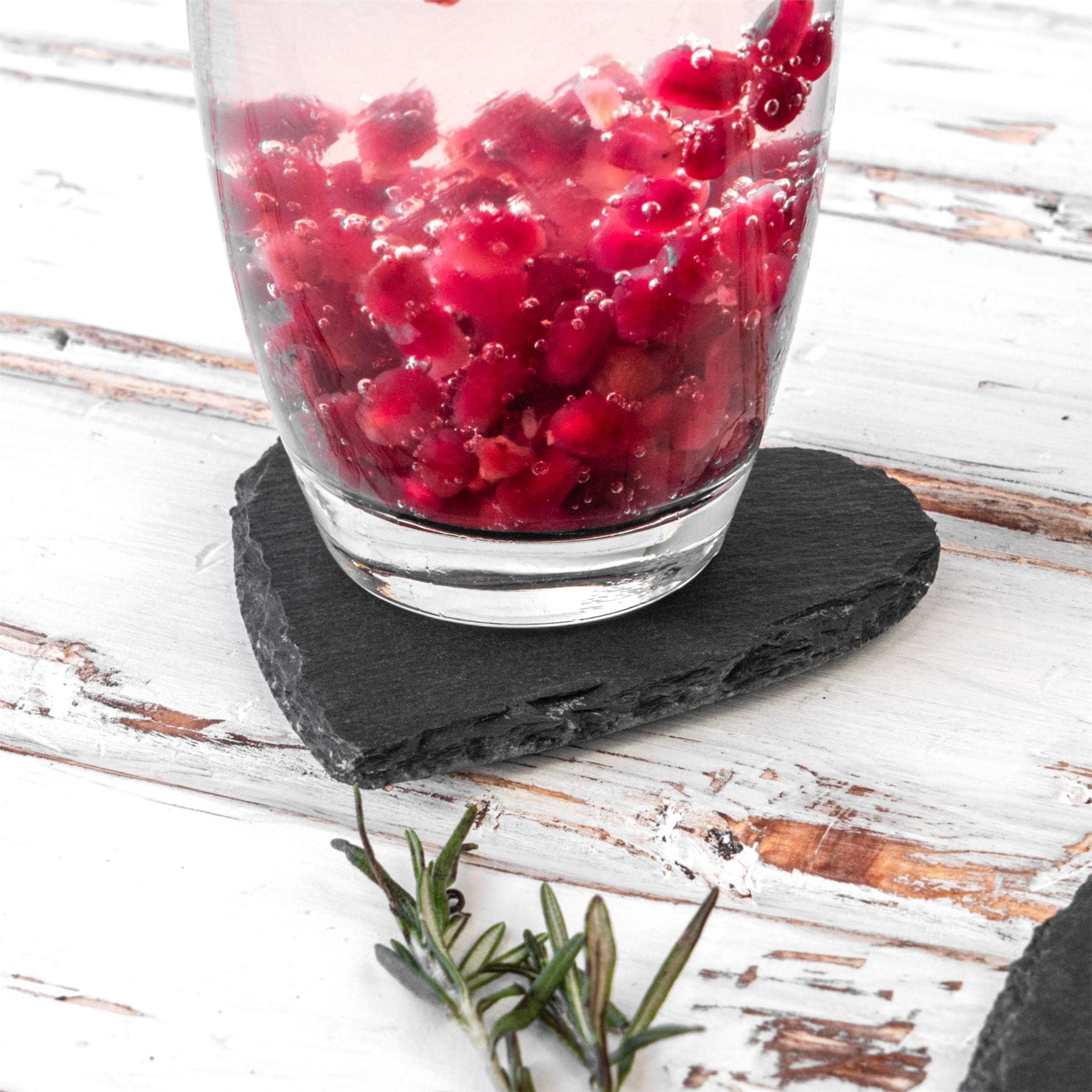 13pc Black Heart Slate Placemats Set