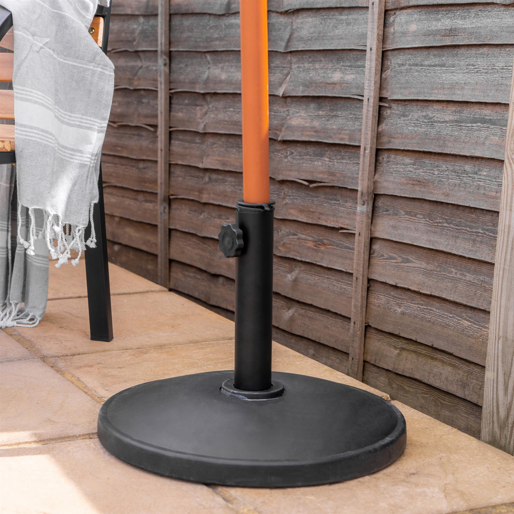 12kg Black Concrete Garden Parasol Base