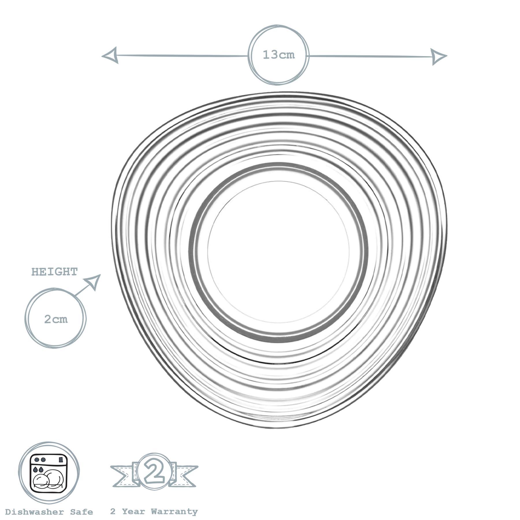 140ml Derin Glass Turkish Tea Cups and Saucers - 6 Sets
