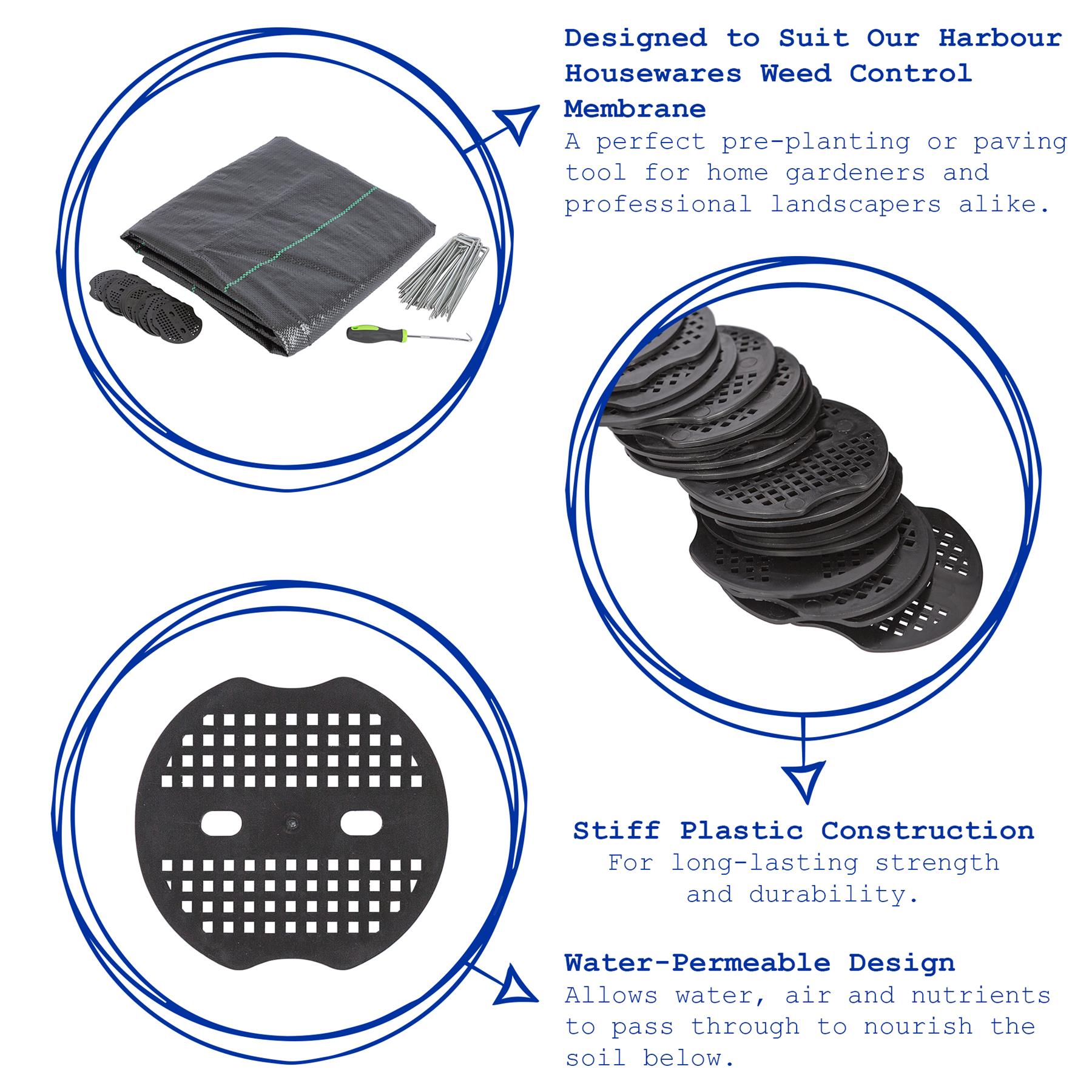 7cm Weed Membrane Peg Plates - Pack of 20