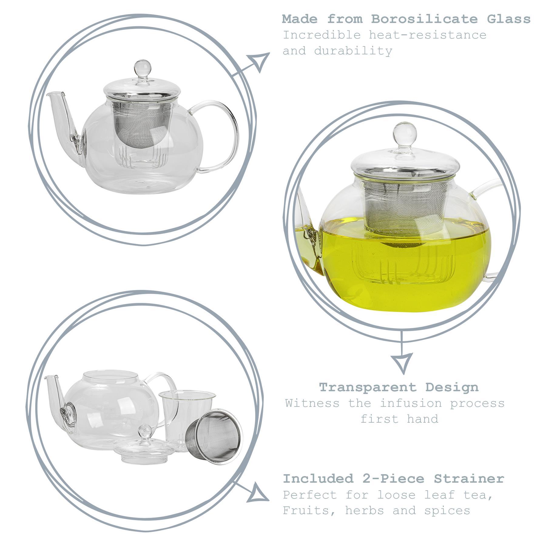 1.1L Glass Infuser Teapot