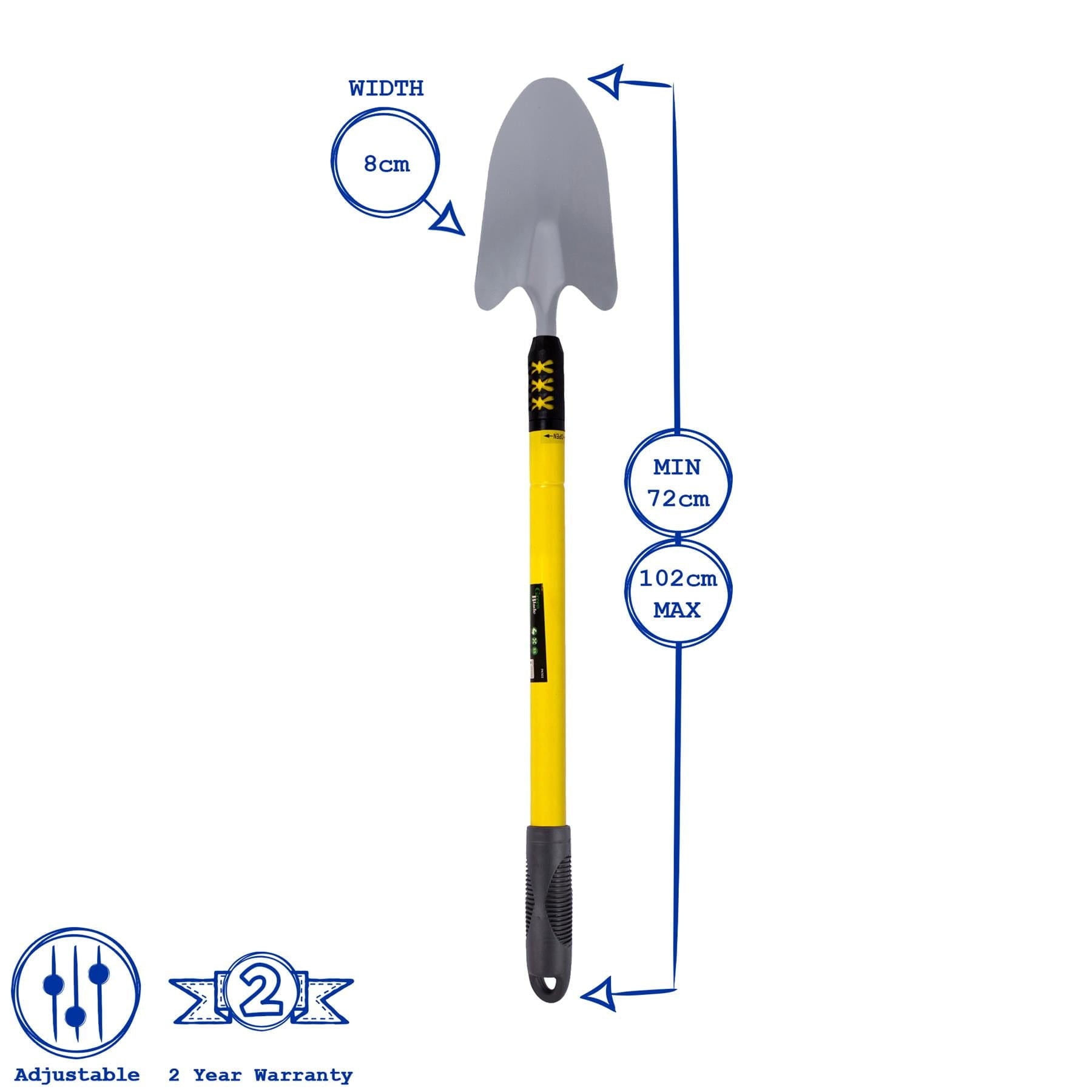 Telescopic Stainless Steel Garden Trowel