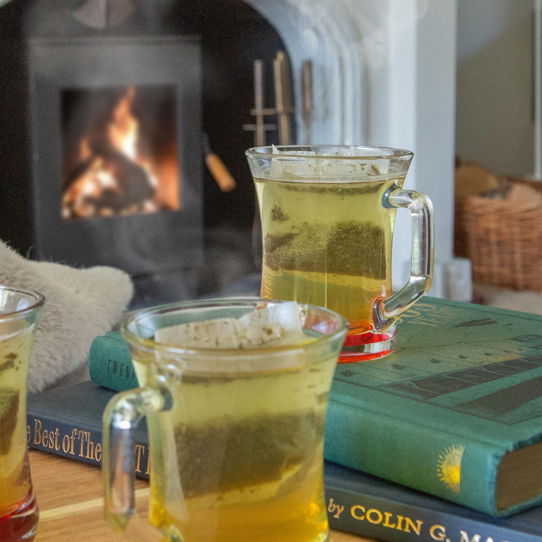 225ml Zen+ Coloured Base Glass Coffee Mugs - Pack of Six