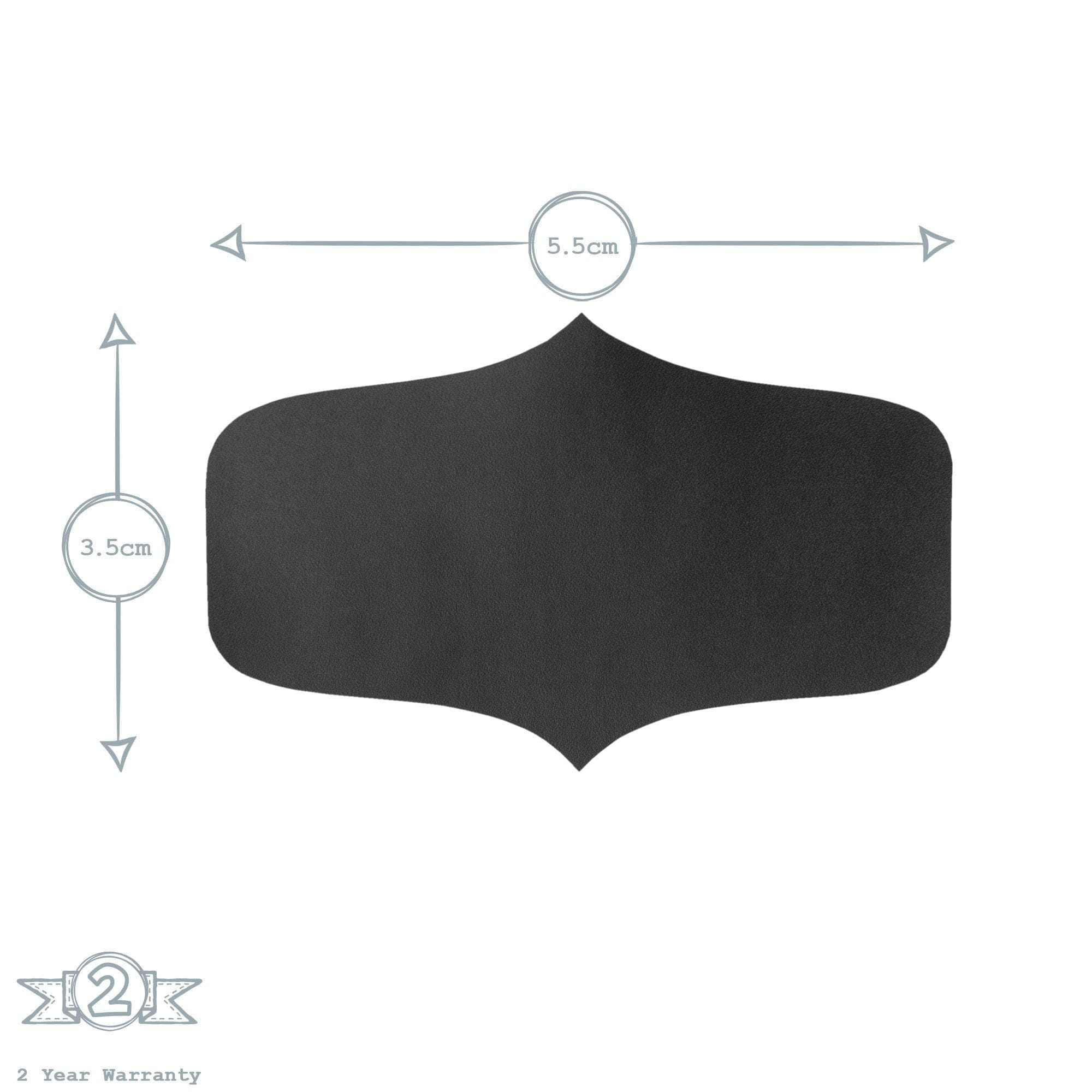 Small Black Chalk Board Storage Jar Labels - Pack of Six