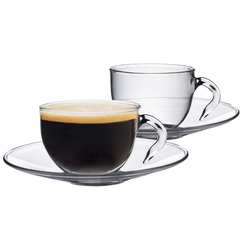 Argon Tableware 12 Piece Minimus Glass Espresso Cup & Saucer Set - 60ml