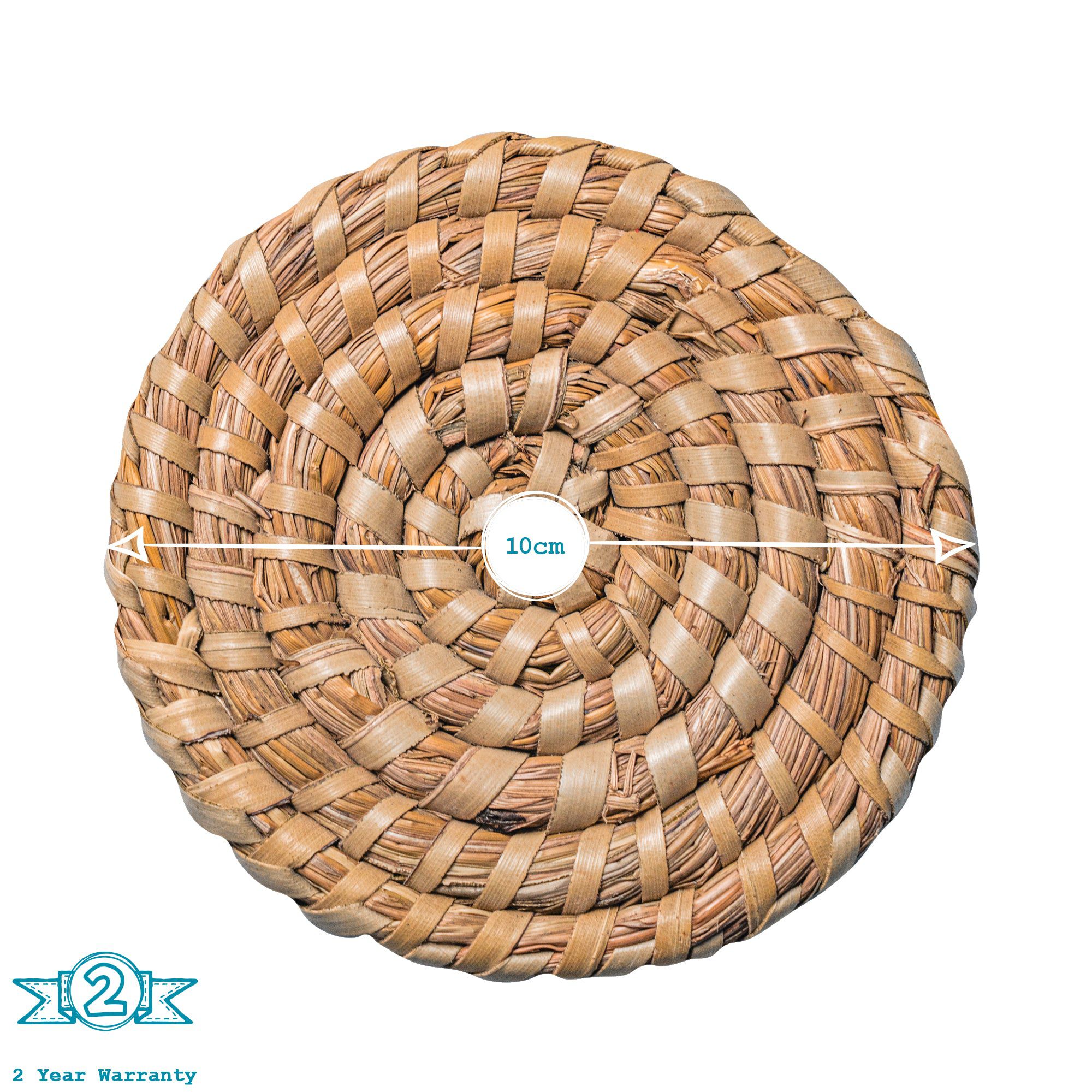 12pc Woven Palm Leaf Placemats & Coasters Set