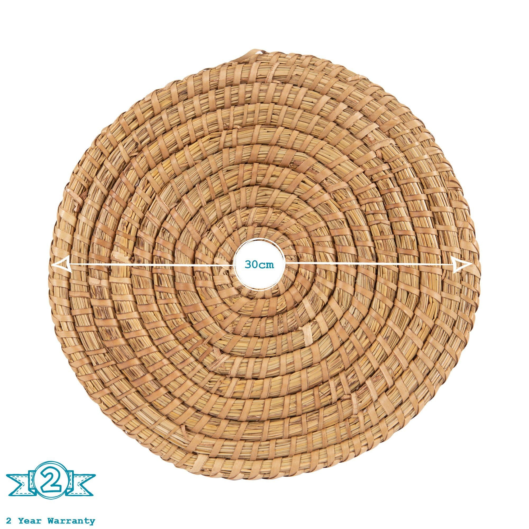 30cm Woven Palm Leaf Placemats - Pack of Six