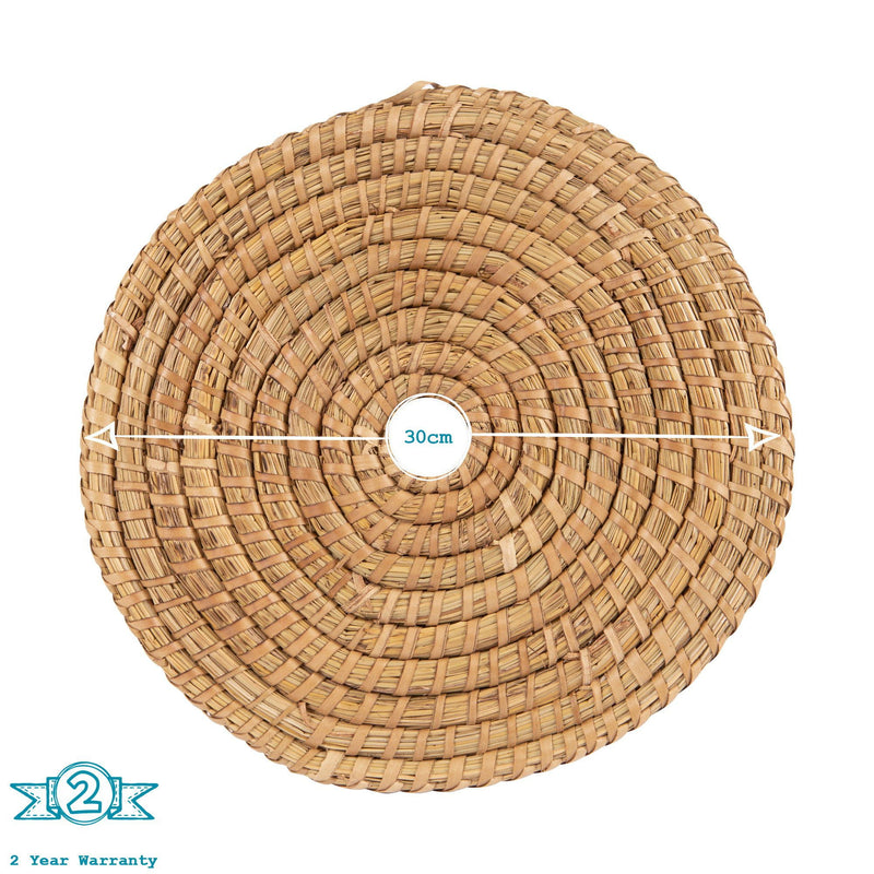 12pc Woven Palm Leaf Placemats & Coasters Set - By Argon Tableware