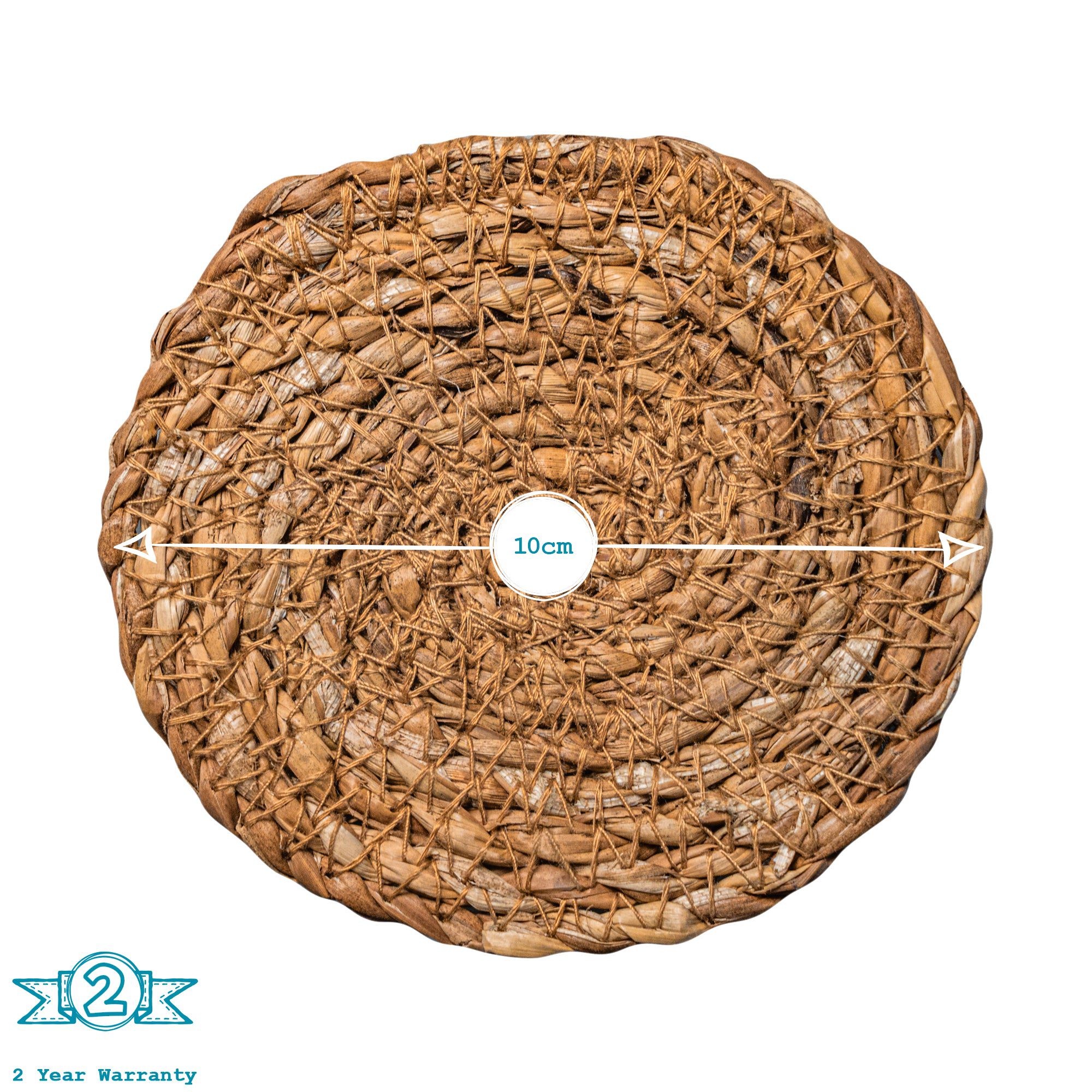 Woven Typha Coasters - Pack of 6