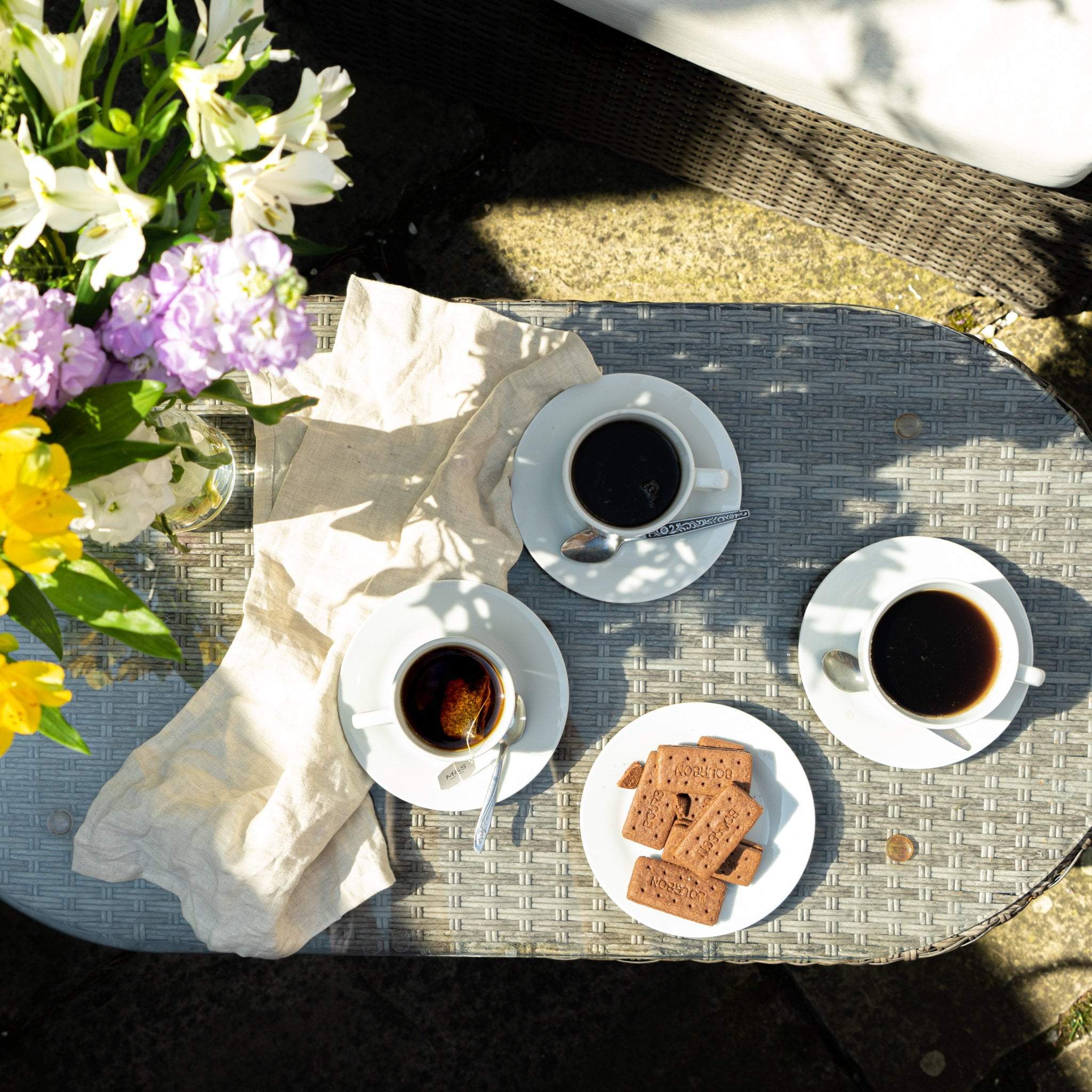 320ml White China Cappuccino Cups & Saucers - 6 Sets