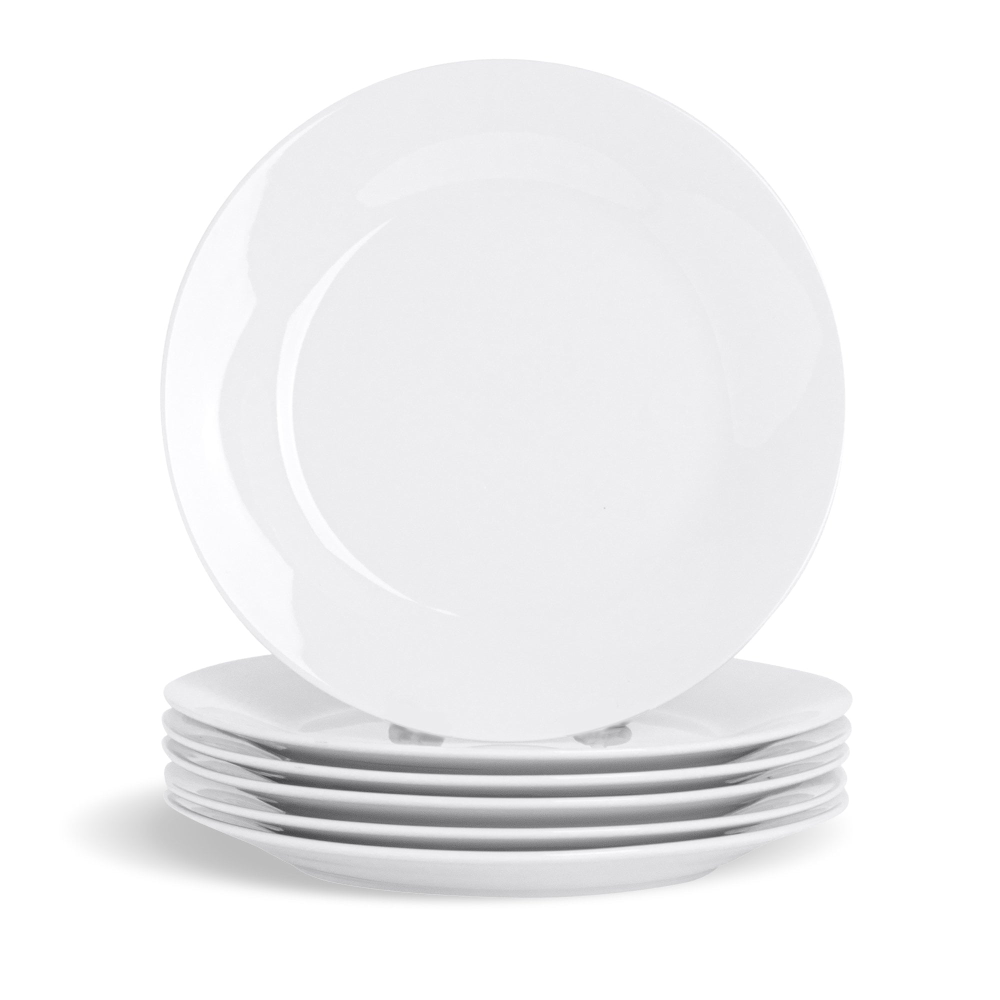 Argon Tableware 6 Classic Rimmed China Dessert Plates - 190mm