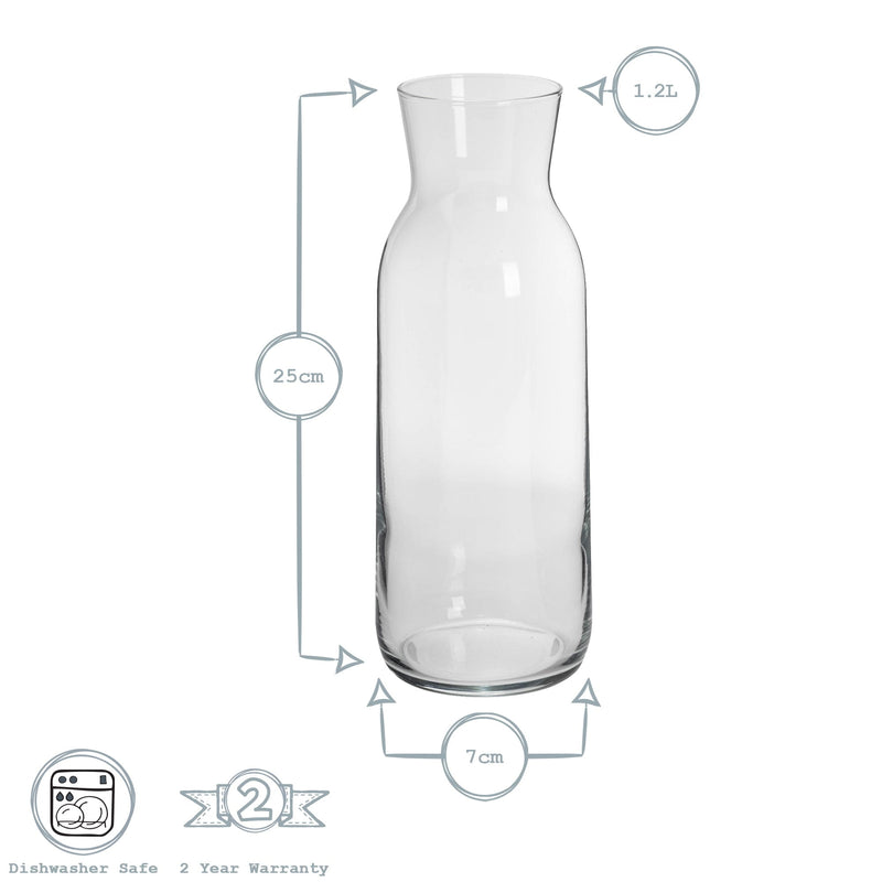 1.2L Brocca Glass Carafe with Silicone Lid - By Argon Tableware