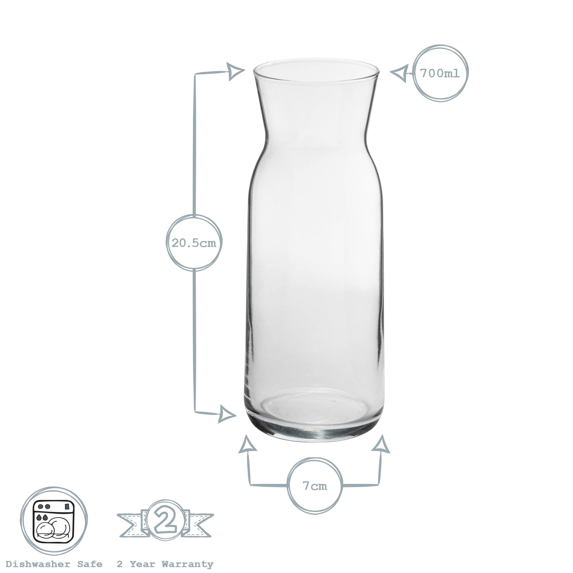 700ml Brocca Glass Carafe