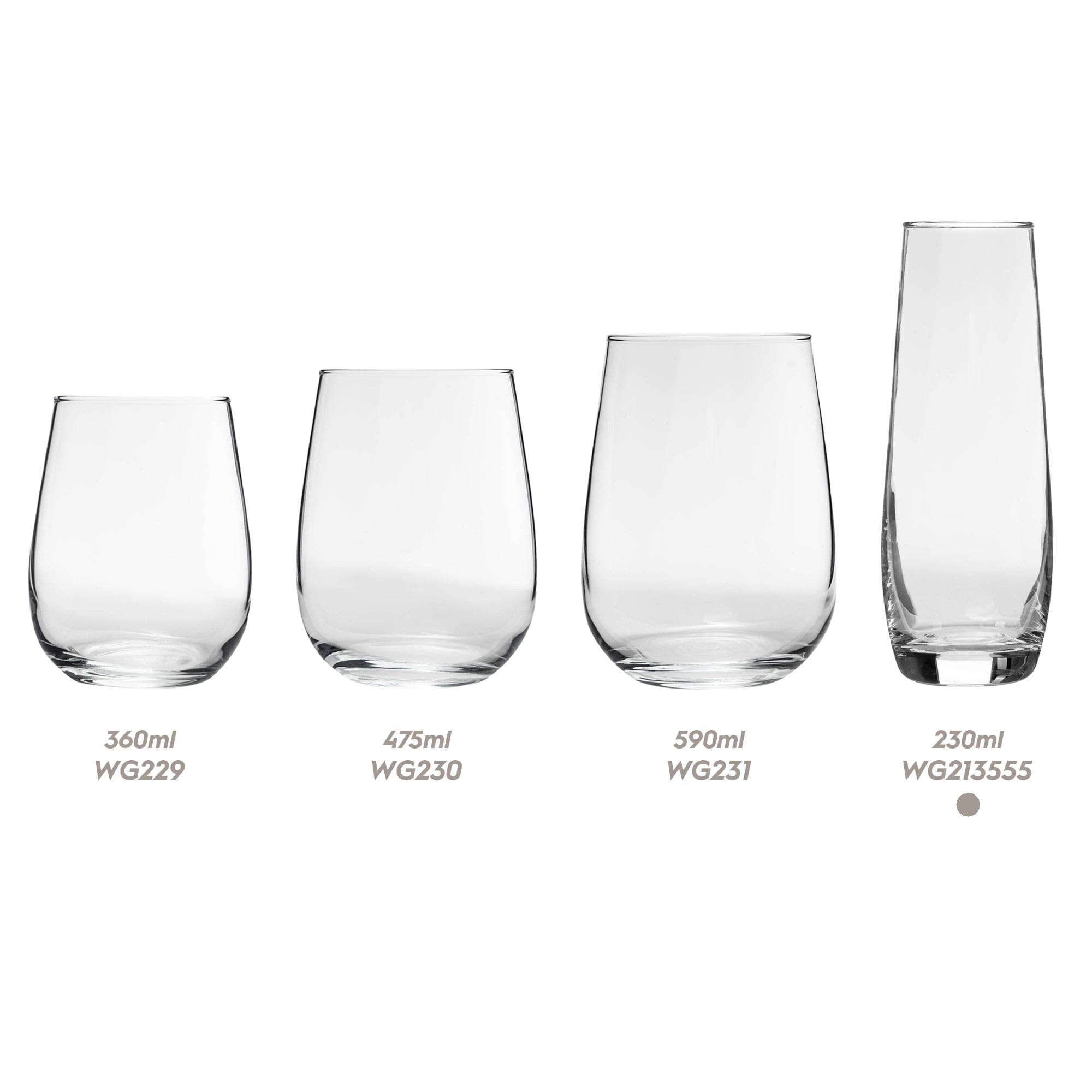 230ml Corto Stemless Champagne Flutes - Pack of Six