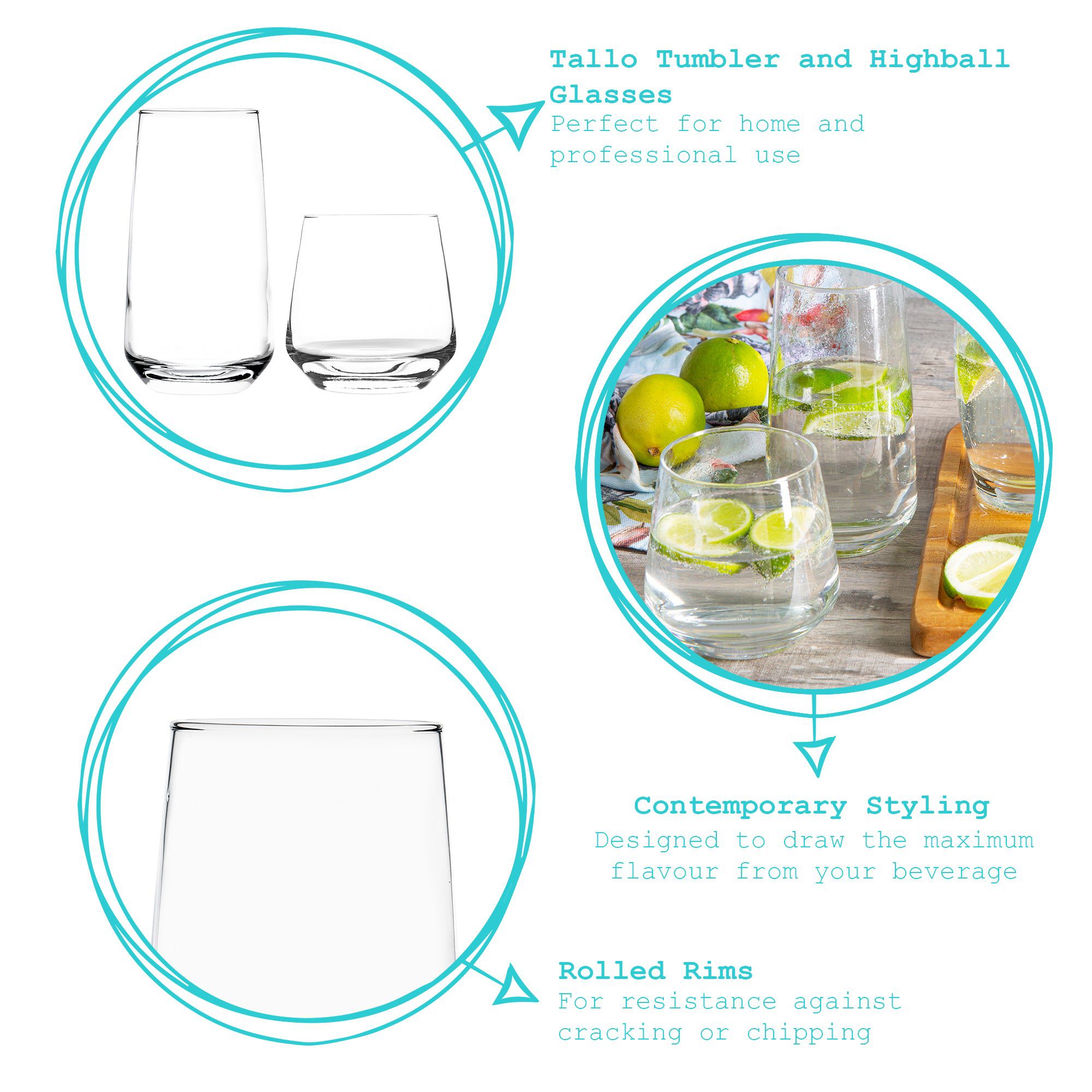 12pc Tallo Glassware Set