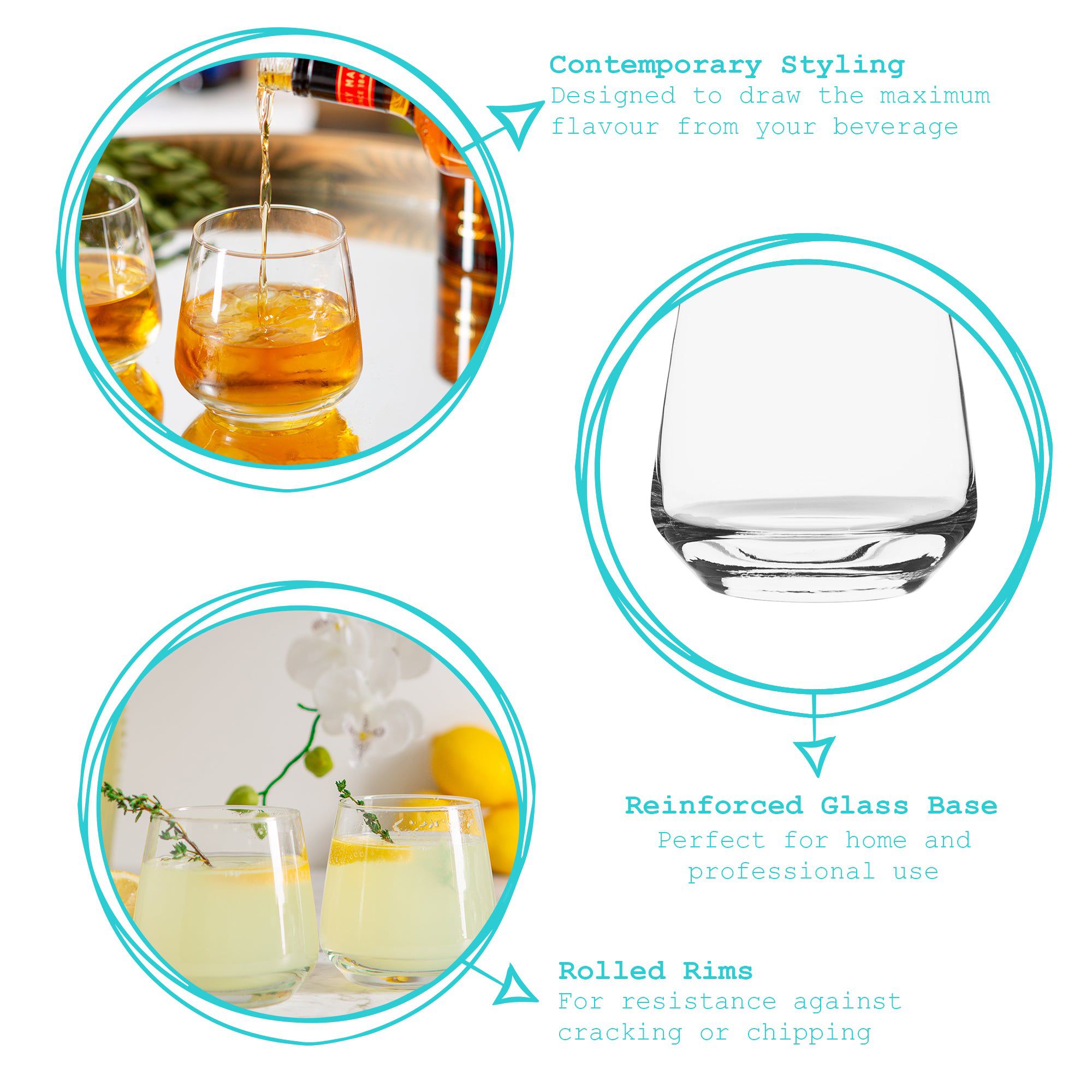 345ml Tallo Tumbler Glasses - Pack of Six