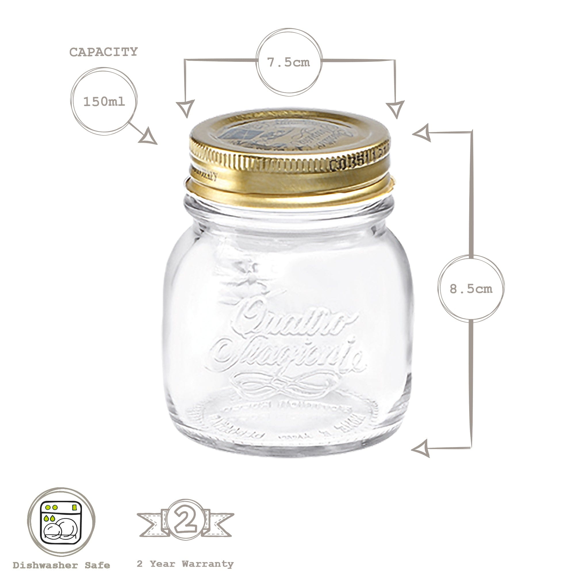 150ml Quattro Stagioni Glass Storage Jar