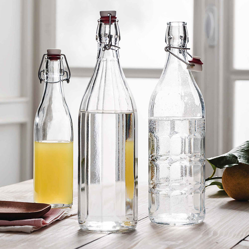 1L Oxford Glass Swing Top Bottle - By Bormioli Rocco