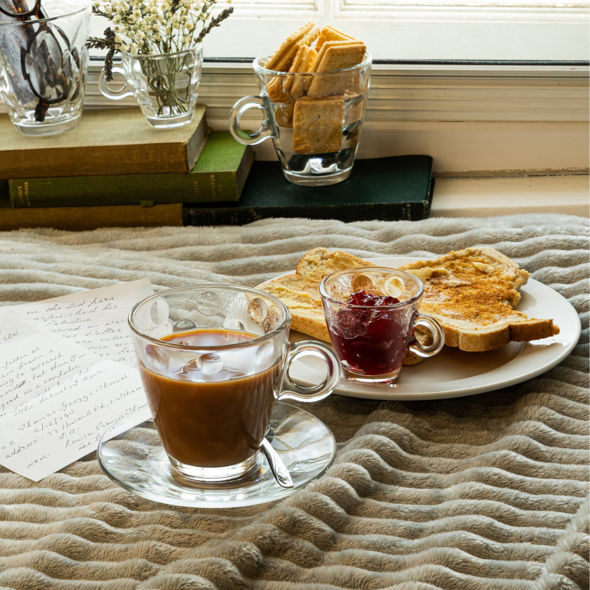 14cm Bar Glass Cappuccino Saucers - Pack of Six