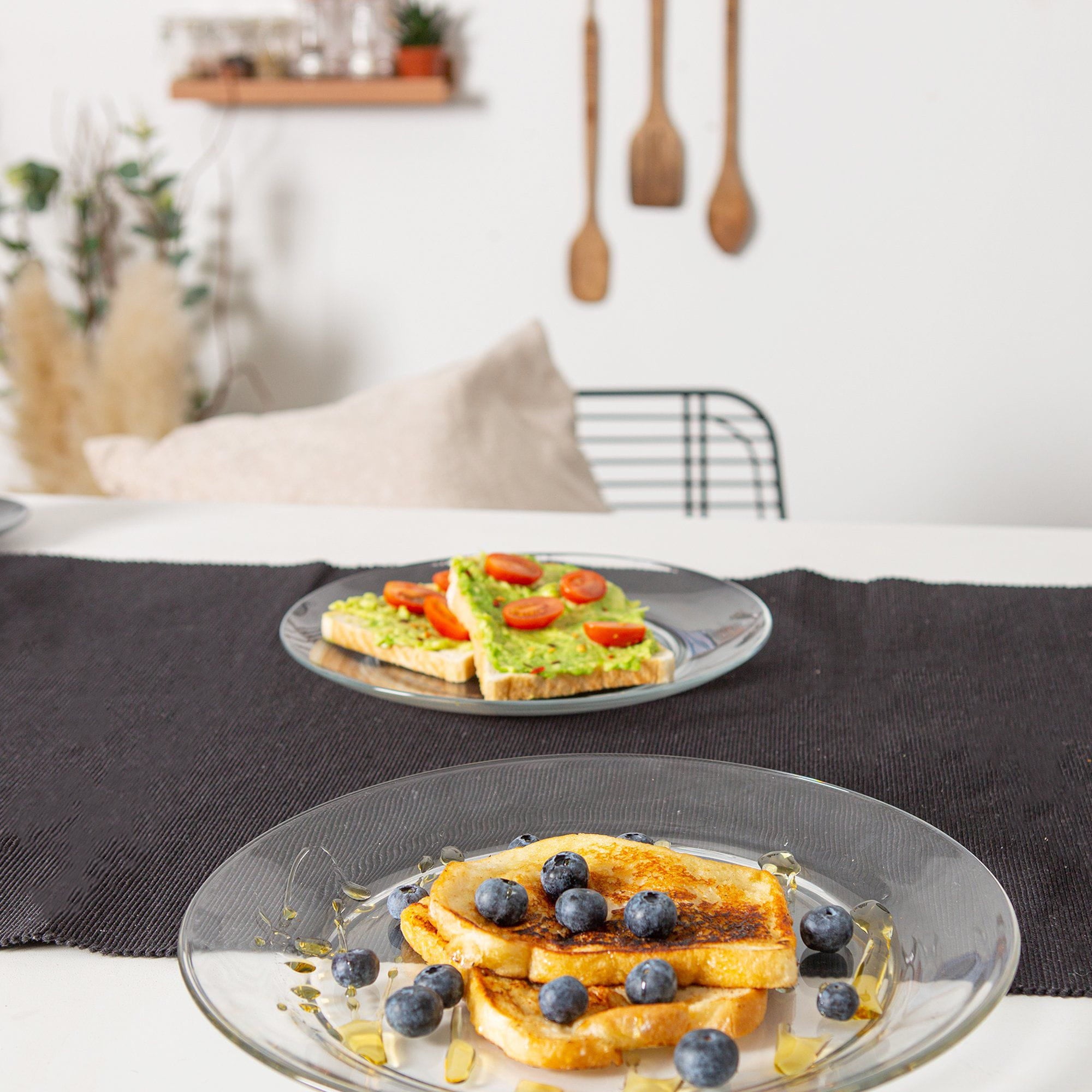 28cm Clear Lys Glass Dinner Plates - Pack of Six