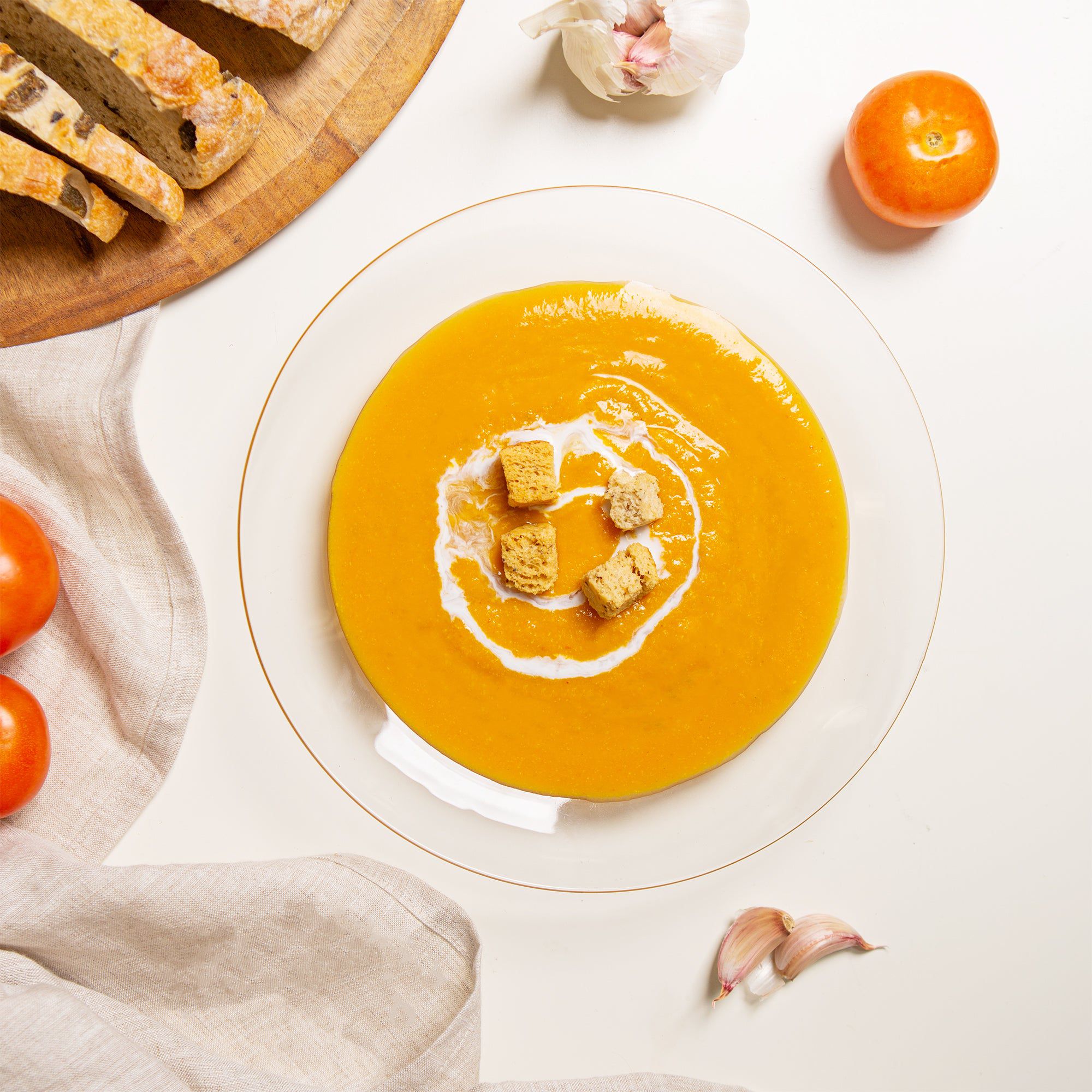 23cm Clear Lys Glass Soup Bowls - Pack of Six